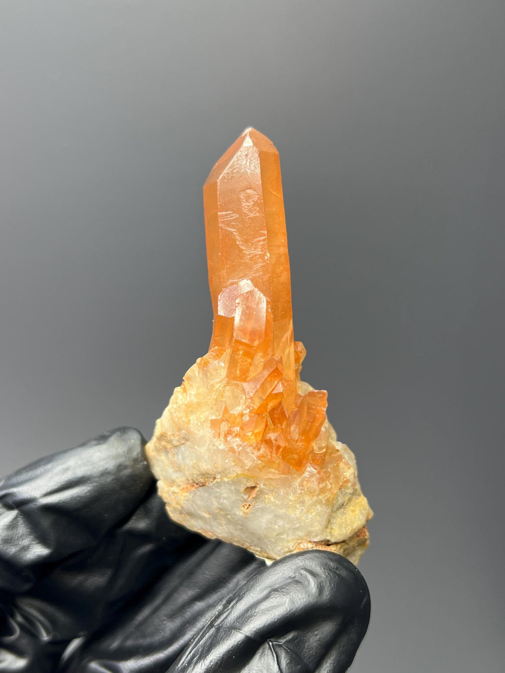 Orange Crystal Quartz Specimen - Crystal Gemstone AE 