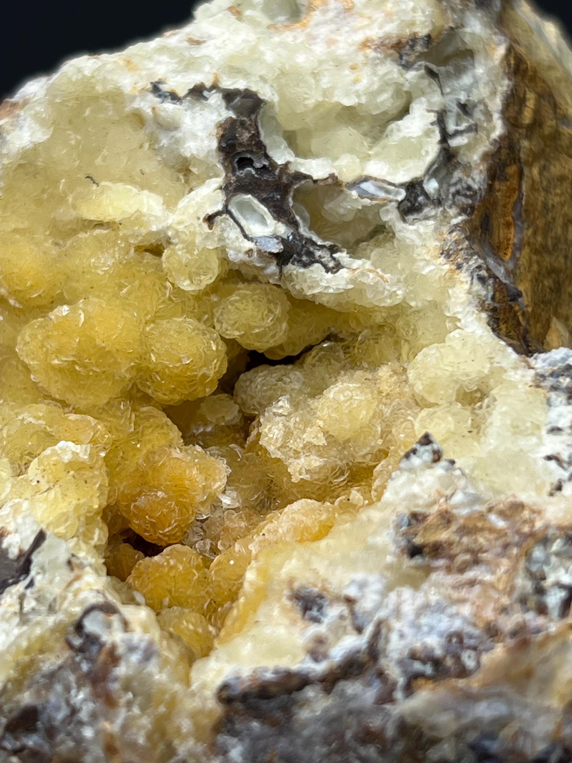 Yellow Hemimorphite Specimen - Crystal Gemstone AE 