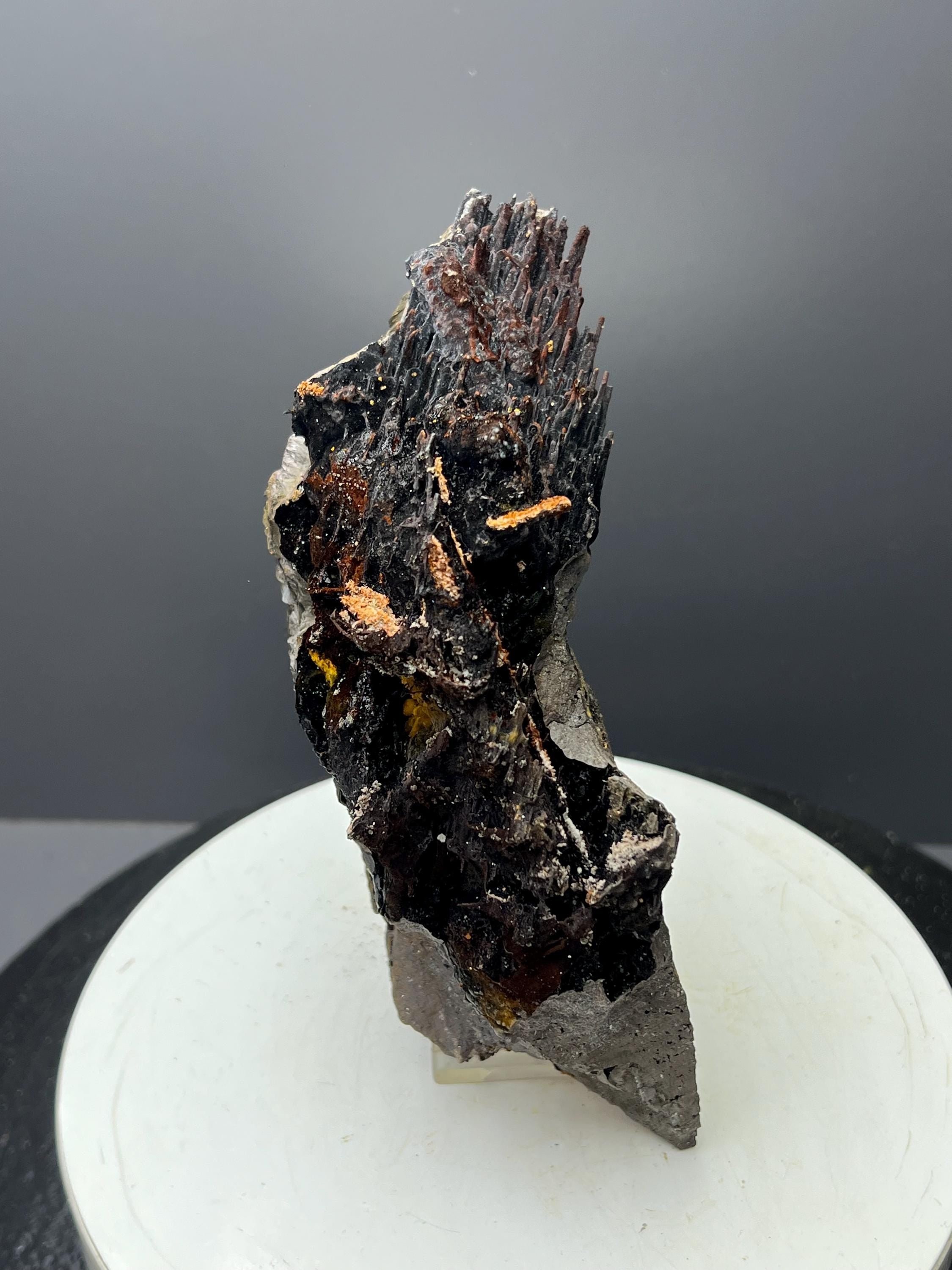 Very Showy! Limonite And Specularite With Velvet Stalactite Goethite Specimen, For Special Collection - Crystal Gemstone AE 
