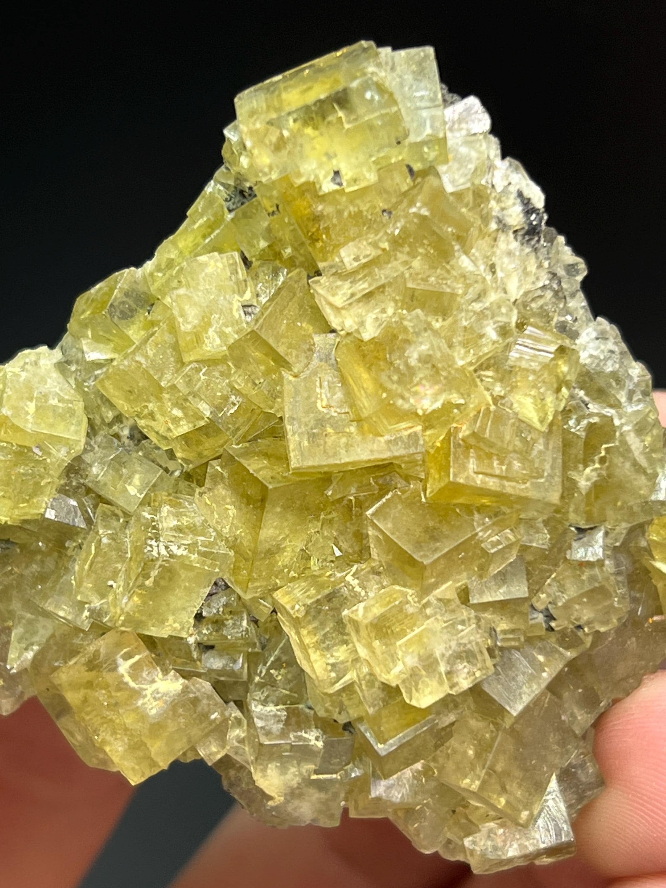 Rare Yellow Okorsu Fluorite Specimen - Crystal Gemstone AE 