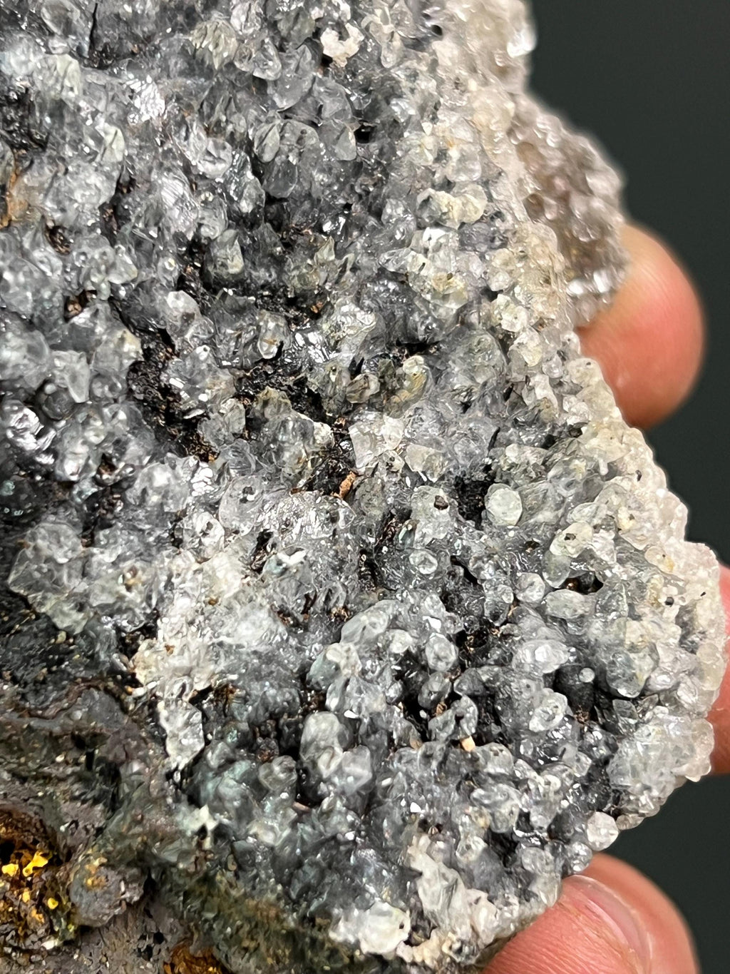 Crystal Calcite On Small Stalactites Goethite - Crystal Gemstone AE 