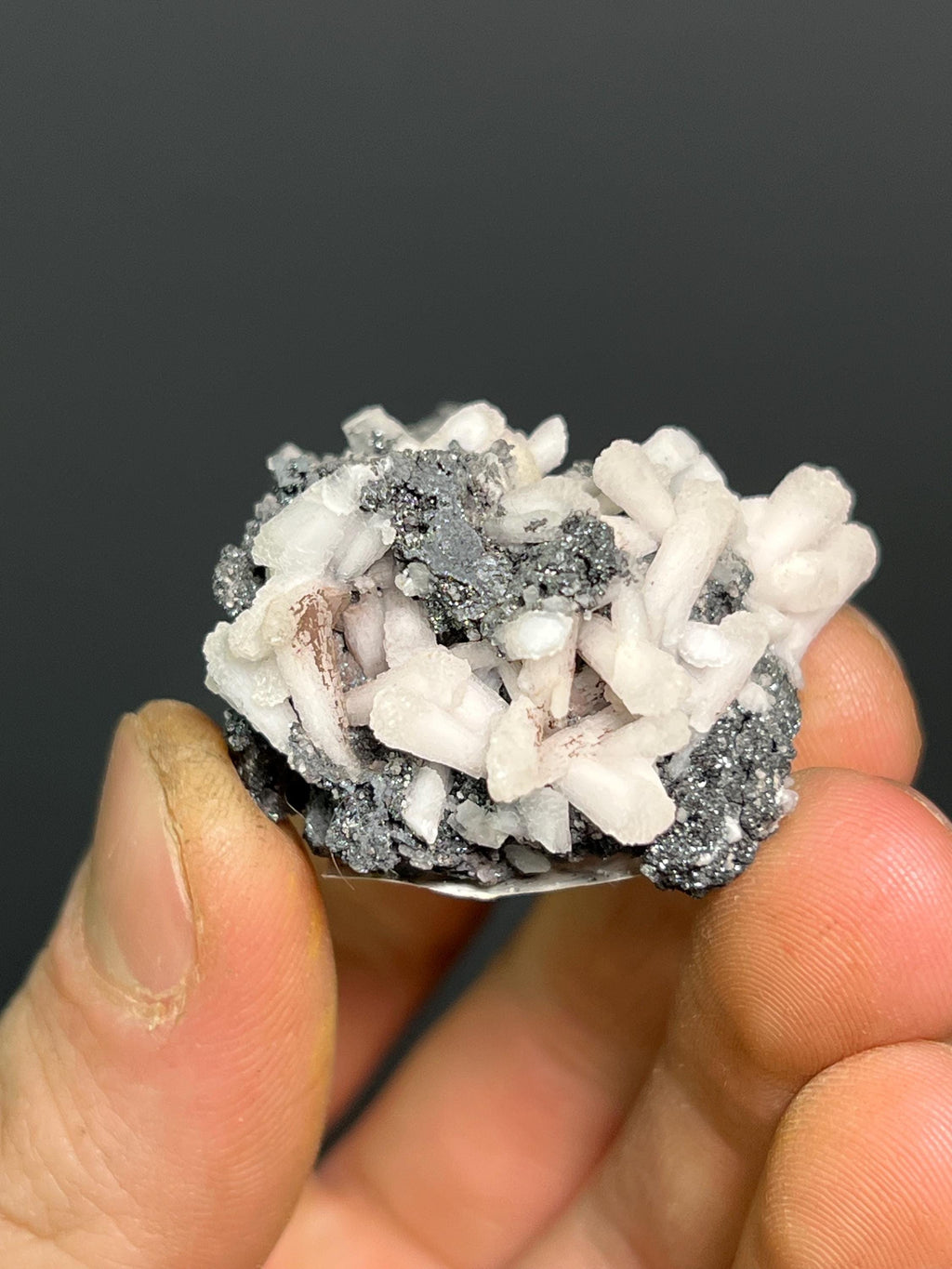 Kutnohorite On Hematite, 50gram - Crystal Gemstone AE 