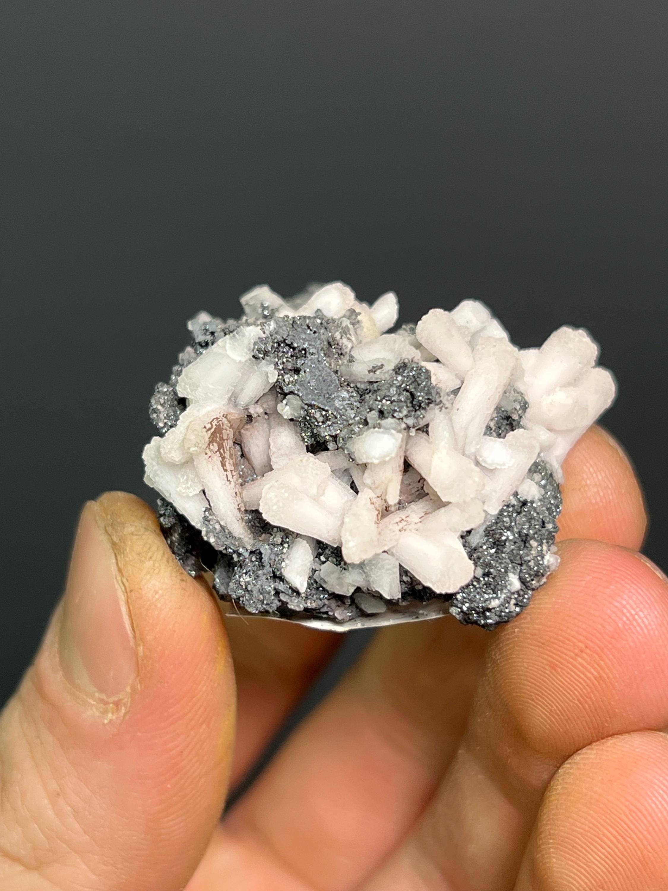 Kutnohorite On Hematite, 50gram - Crystal Gemstone AE 
