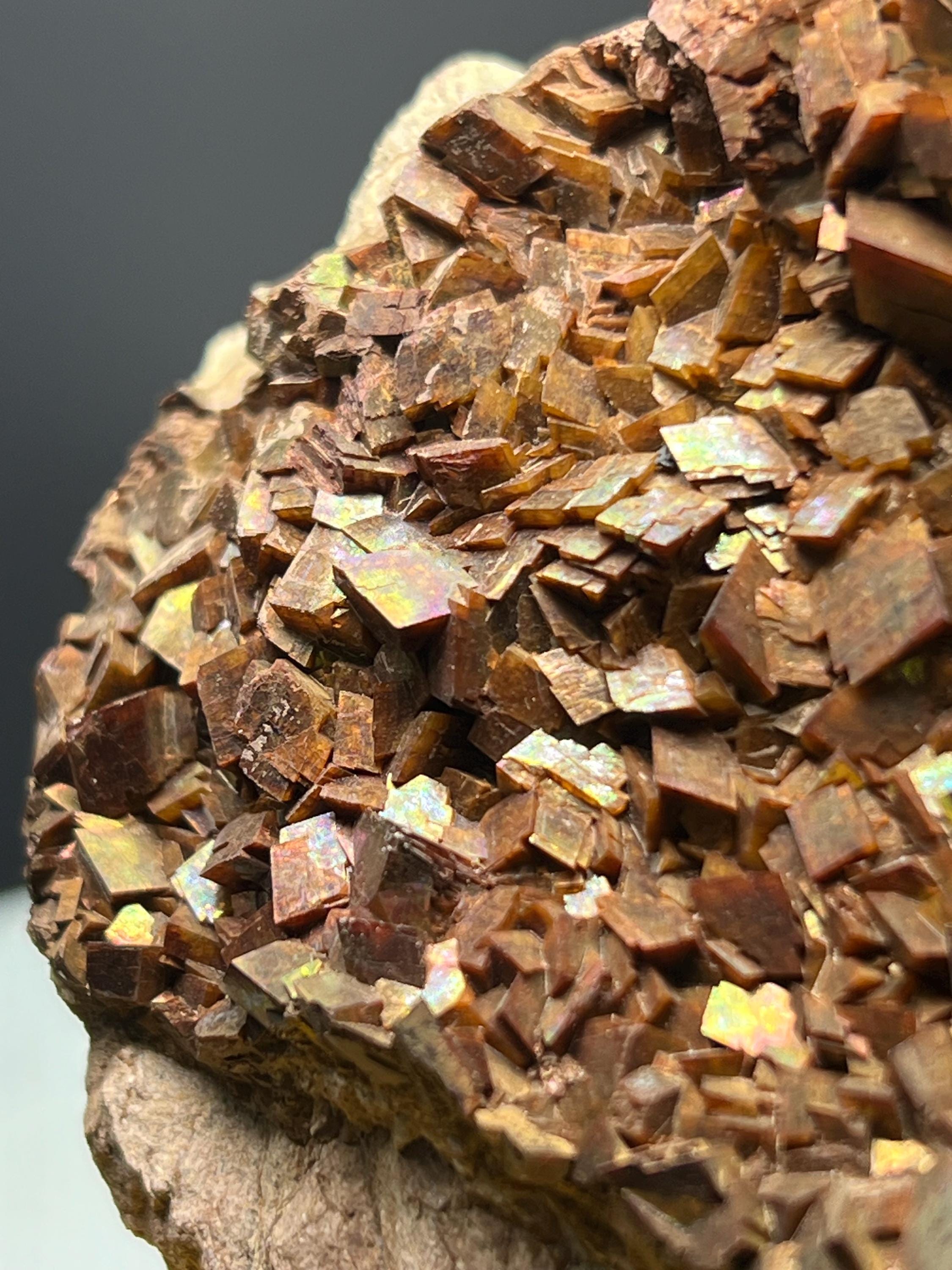 Museum Grade! Iridescent Crystal Iron Siderite, From Turkey - Crystal Gemstone AE 