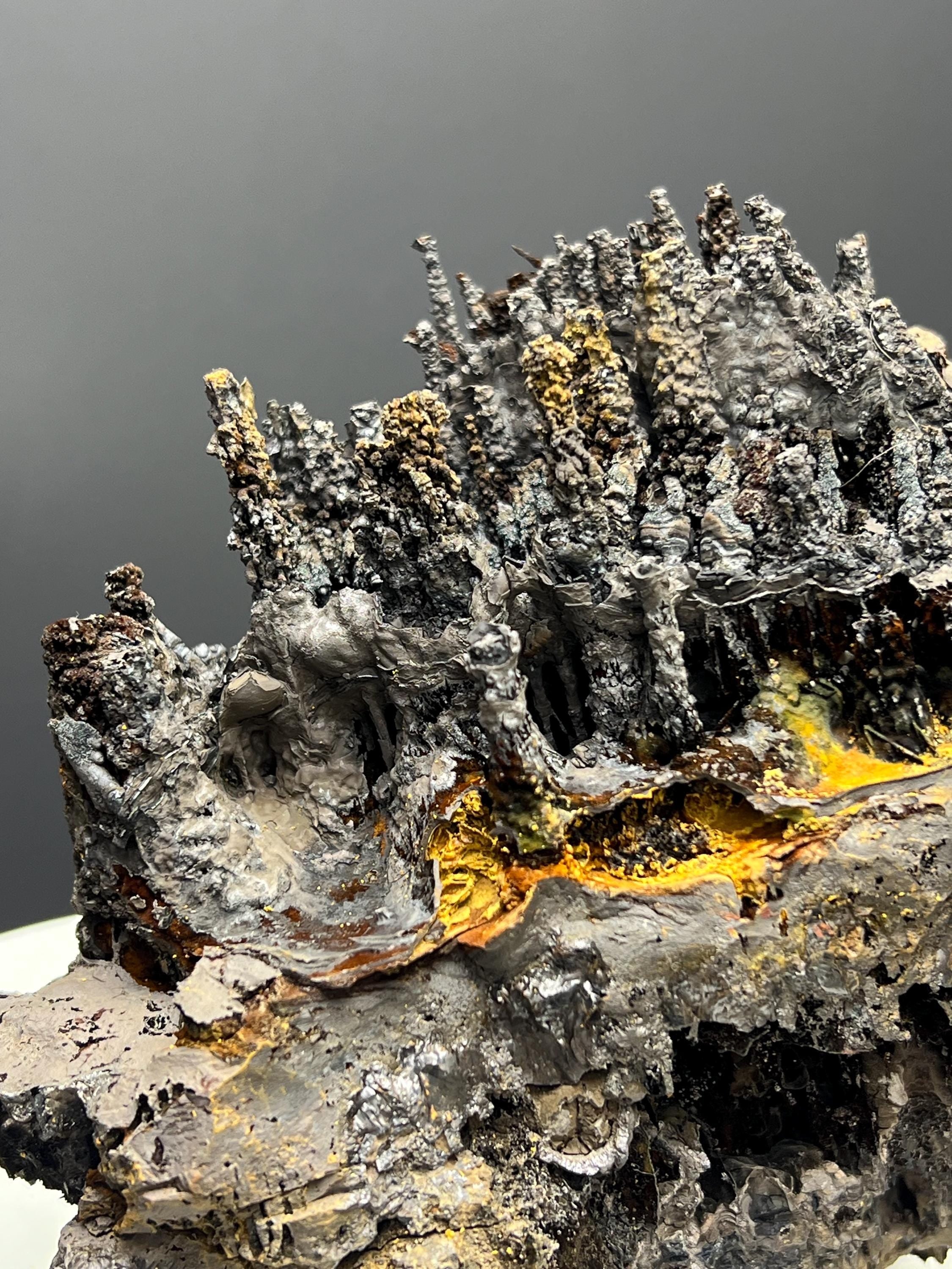 Museum Grade, Very Special Specularite And Limonite With Stalactite Goethite Specimen, For Special Collection - Crystal Gemstone AE 