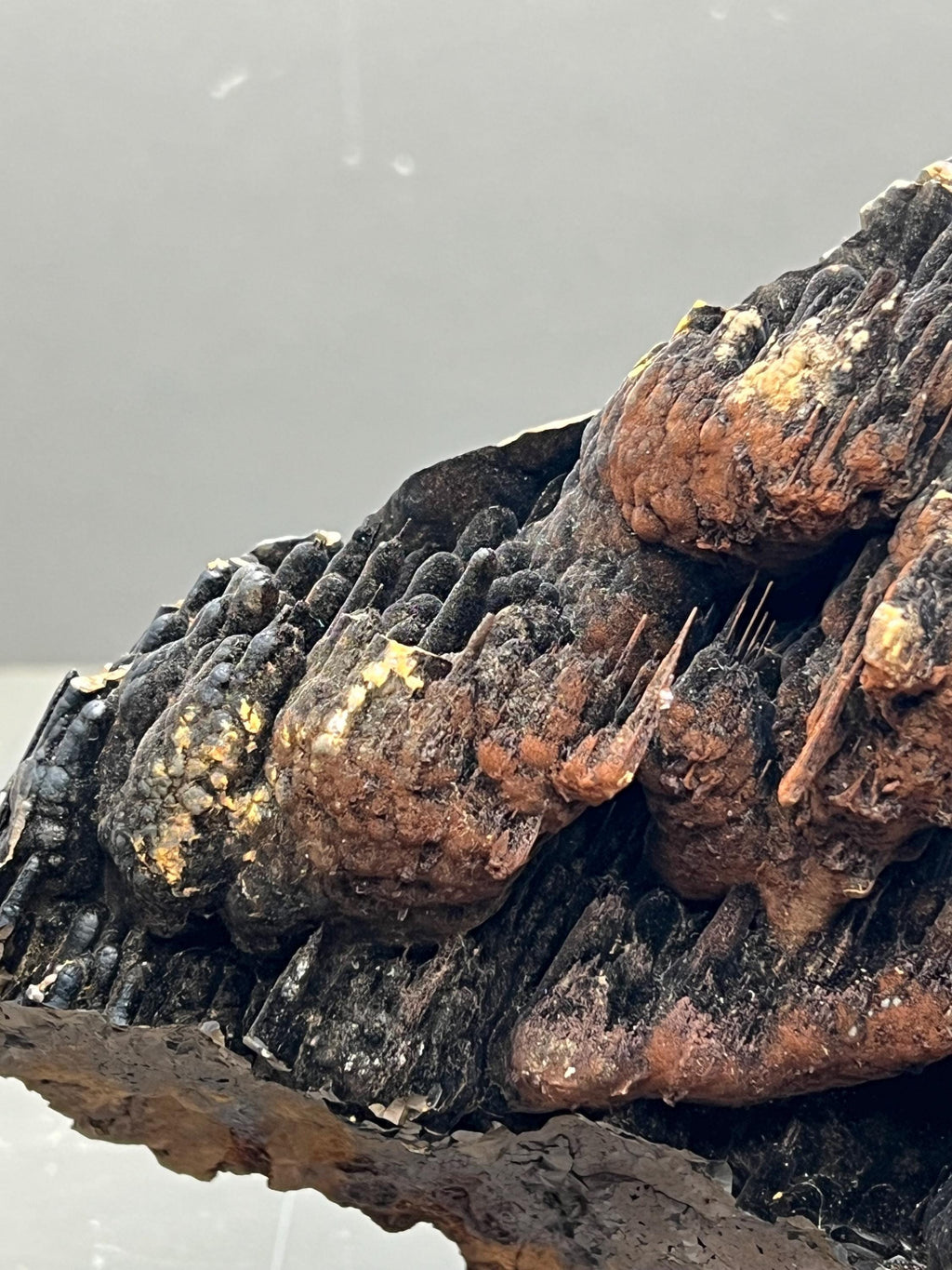Limonite And Specularite On Stalactite Goethite Specimen - Crystal Gemstone AE 