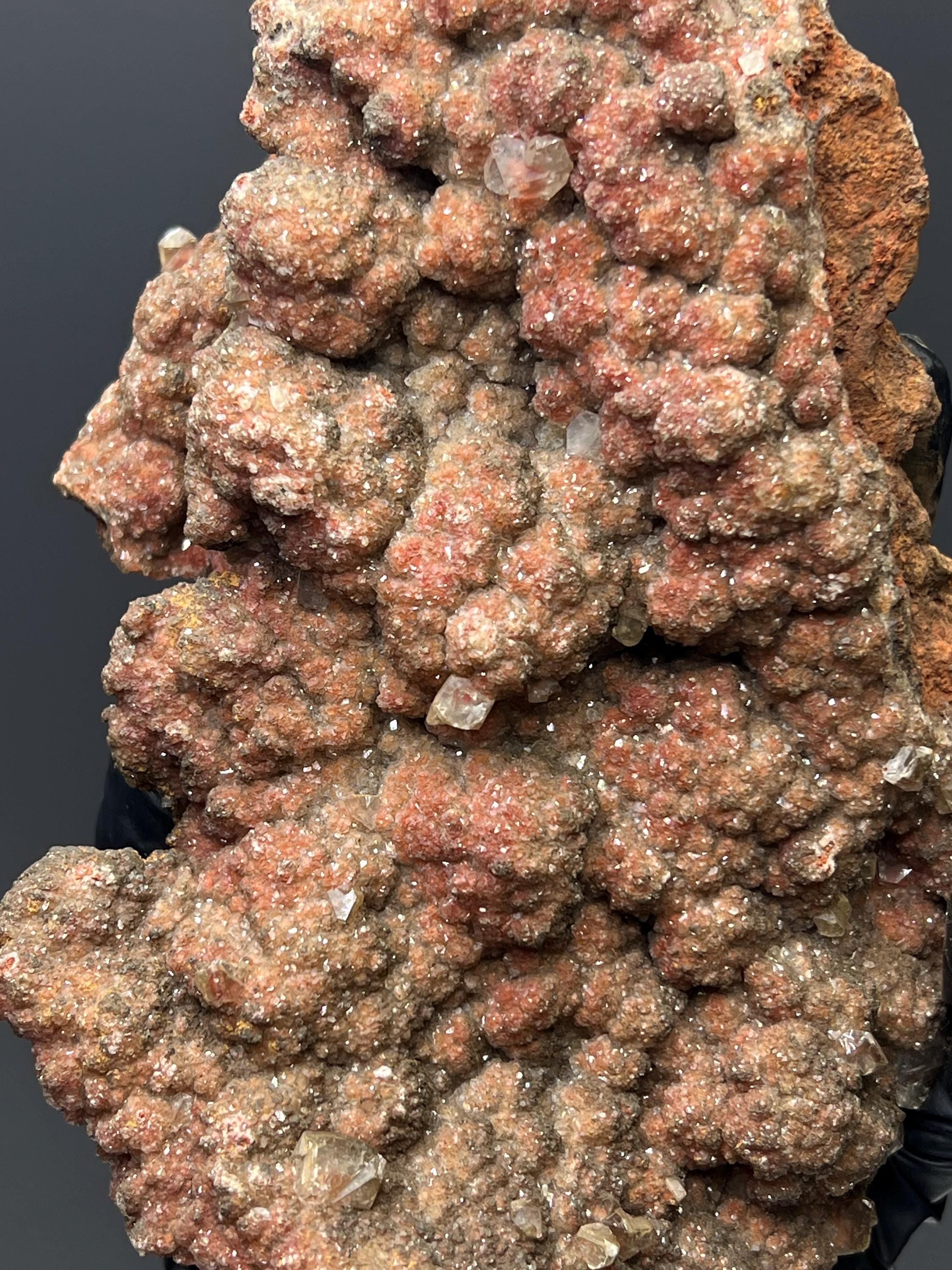 Druzy Red Crystal Calcite - Crystal Gemstone AE 