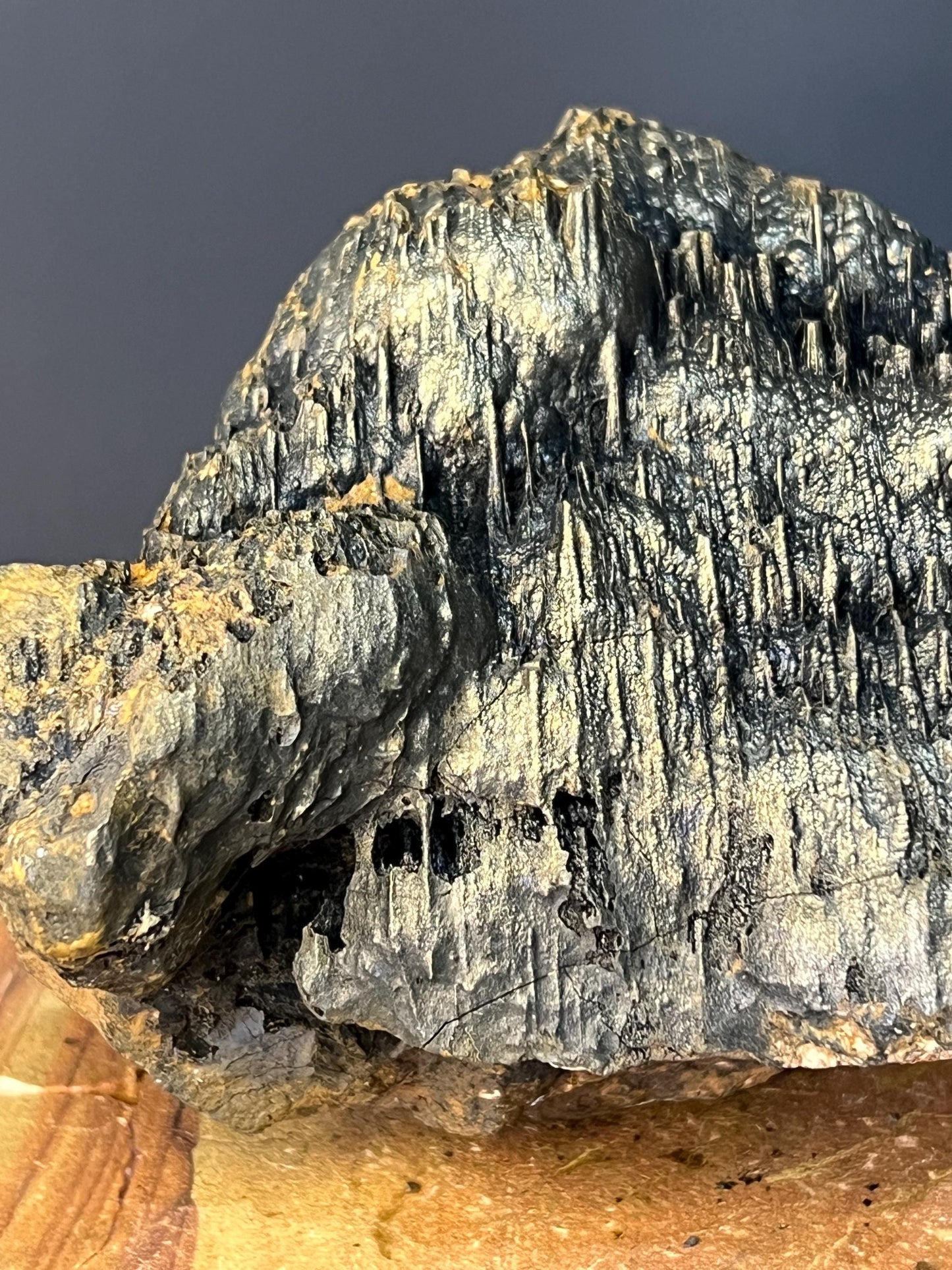 Museum Grade, Very Special Golden Color Stalactite Goethite Specimen - Crystal Gemstone AE 