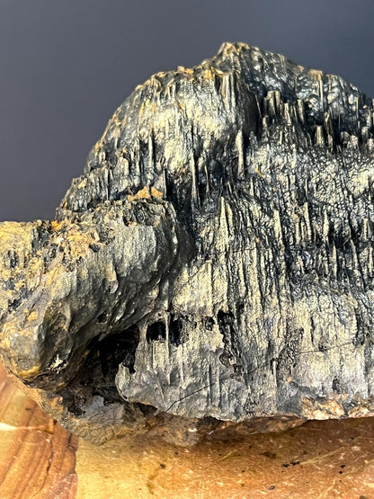 Museum Grade, Very Special Golden Color Stalactite Goethite Specimen - Crystal Gemstone AE 