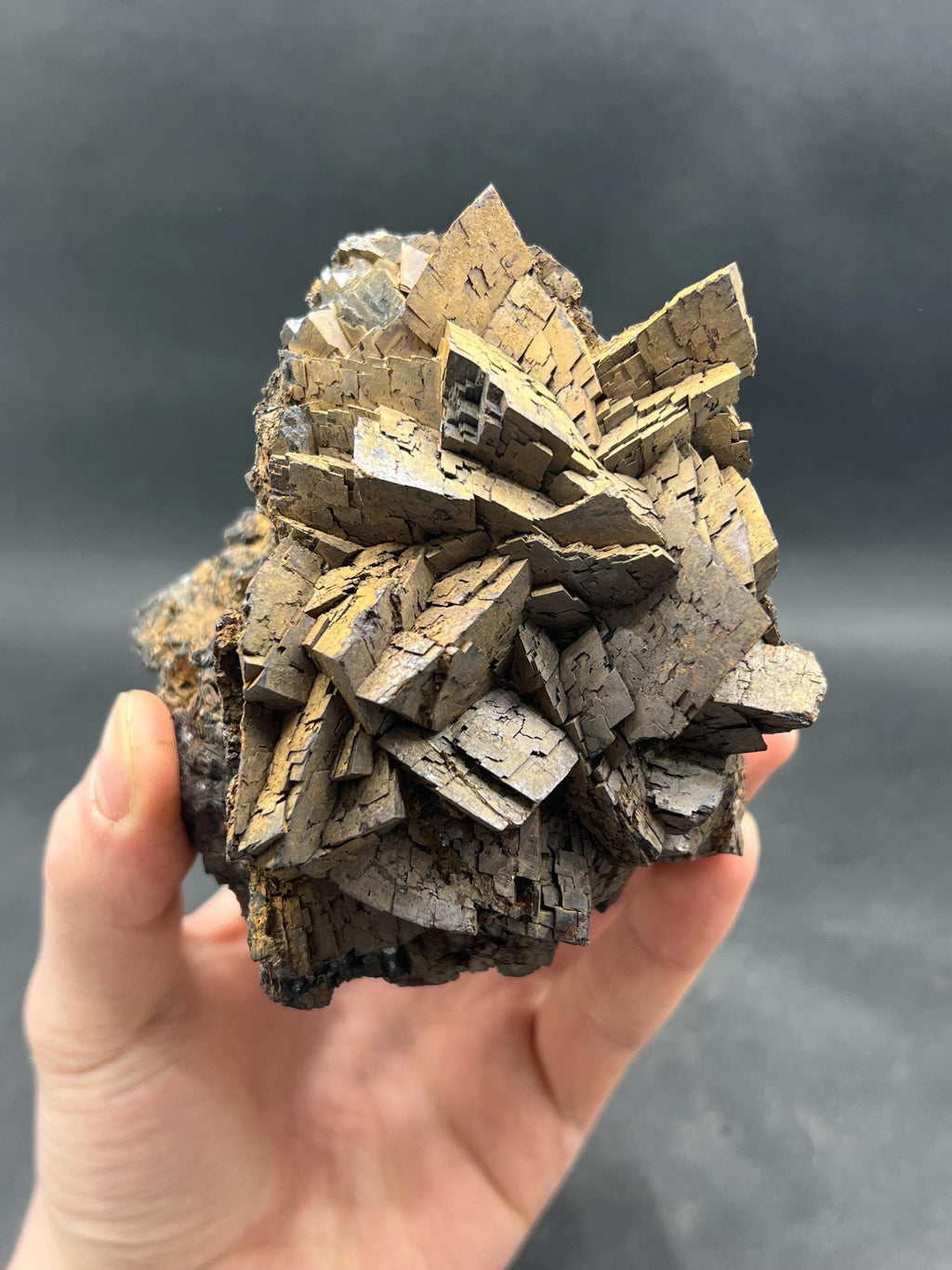 Special Quality, Limonite On Iron Siderite Mineral, For Special Collection - Crystal Gemstone AE 