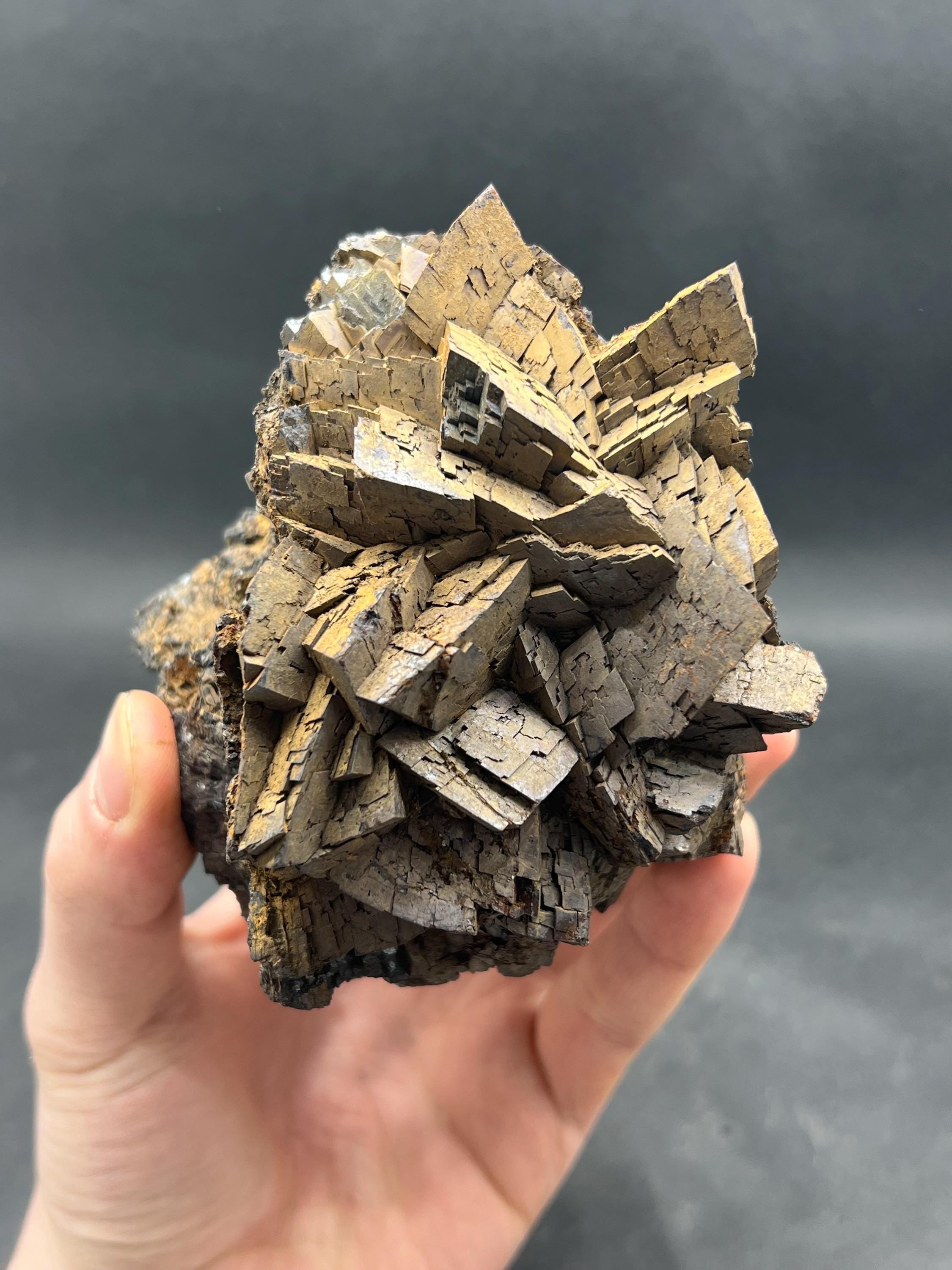 Special Quality, Limonite On Iron Siderite Mineral, For Special Collection - Crystal Gemstone AE 