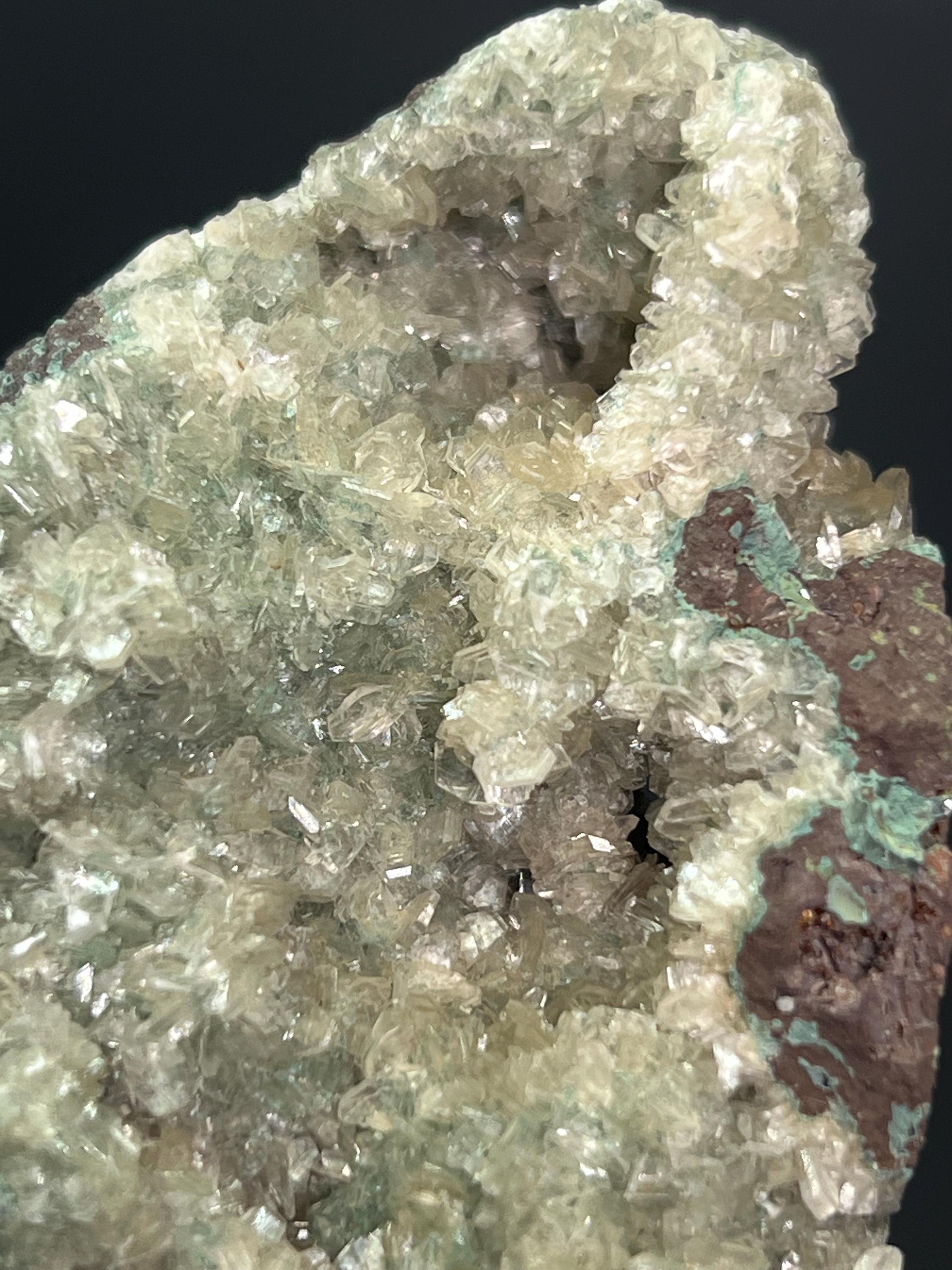 Rosasite With Quartz - Crystal Gemstone AE 