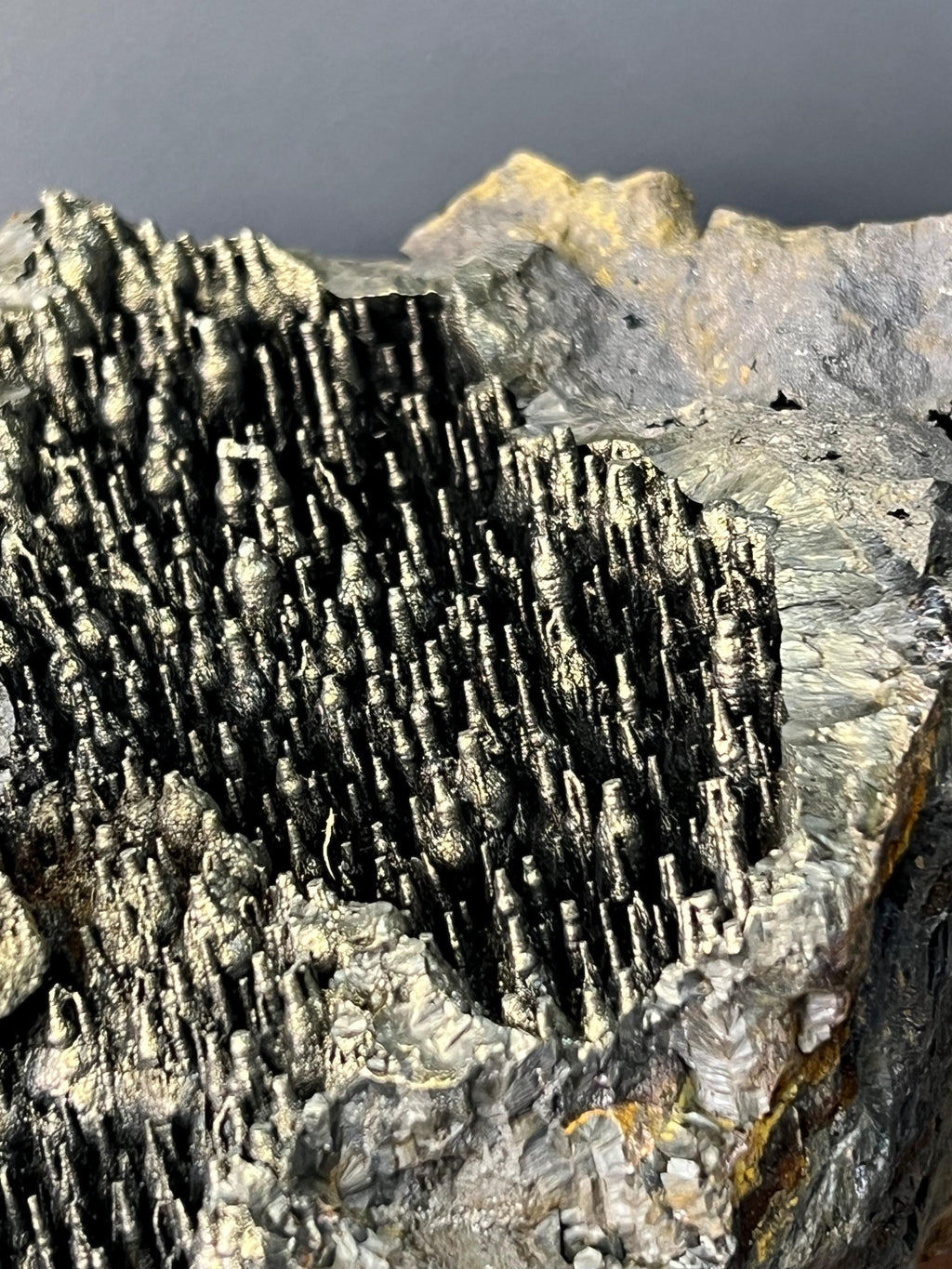 Museum Quality, Very Special Golden Color Stalactite Goethite Specimen, For Special Collection - Crystal Gemstone AE 