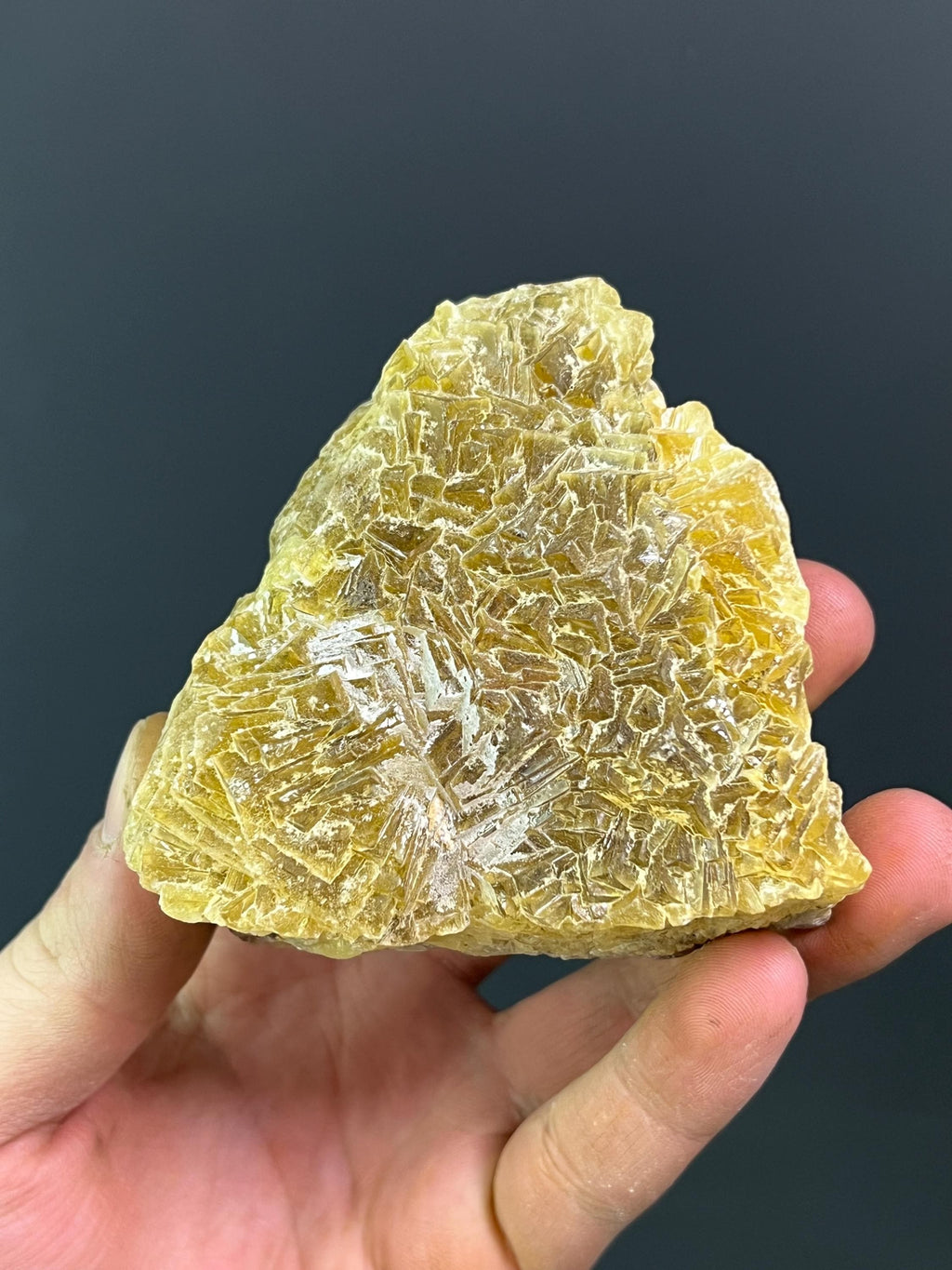 Yellow Fluorite Calcite - Crystal Gemstone AE 
