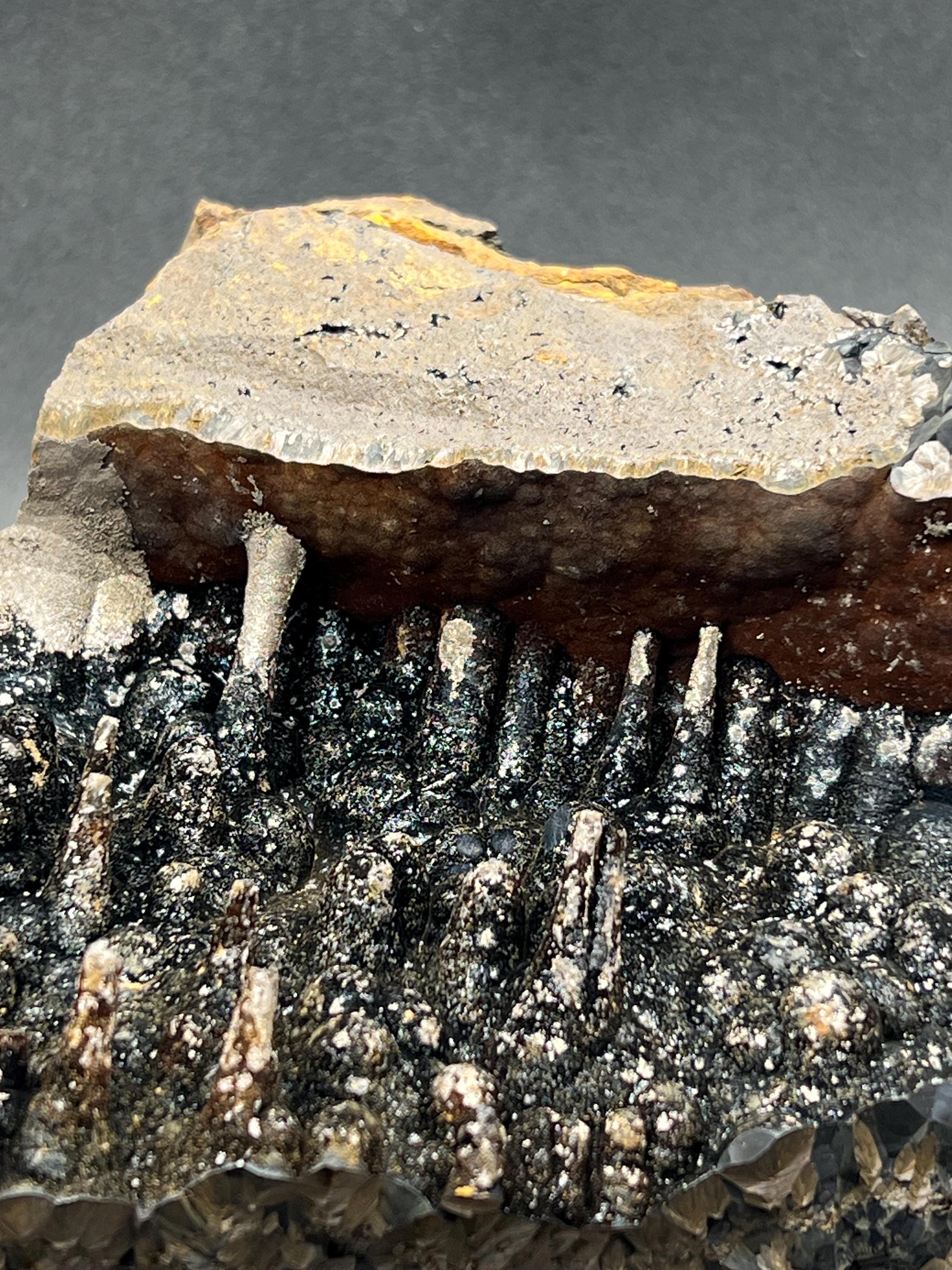 Large Size Limonite And Specularite With Stalactite Goethite - Crystal Gemstone AE 