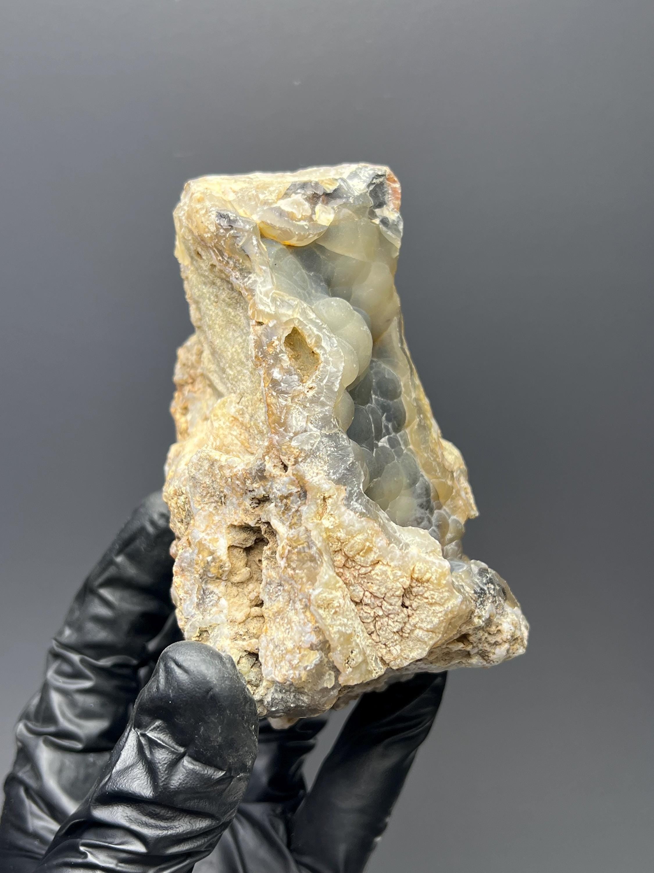 Botryoidal Blue Chalcedony Specimen - Crystal Gemstone AE 