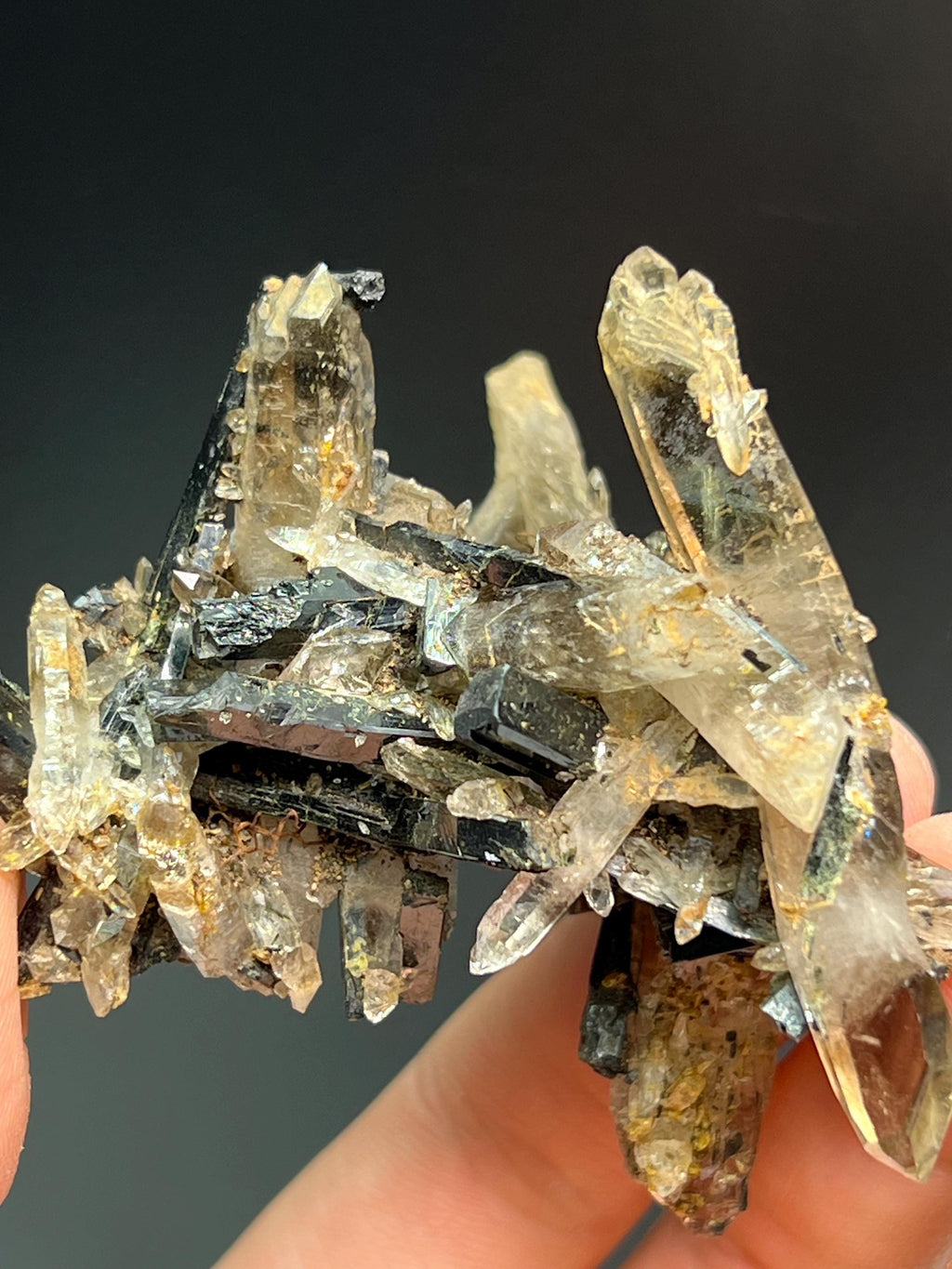 Smoky Quartz With Aegirine - Crystal Gemstone AE 