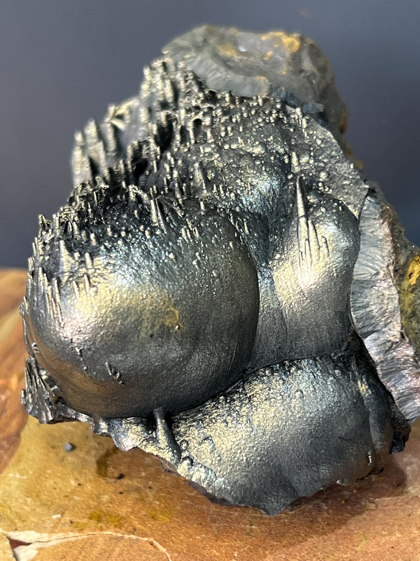 Museum Grade! Very Special Golden Color Stalactite Goethite Specimen, For Special Collection - Crystal Gemstone AE 