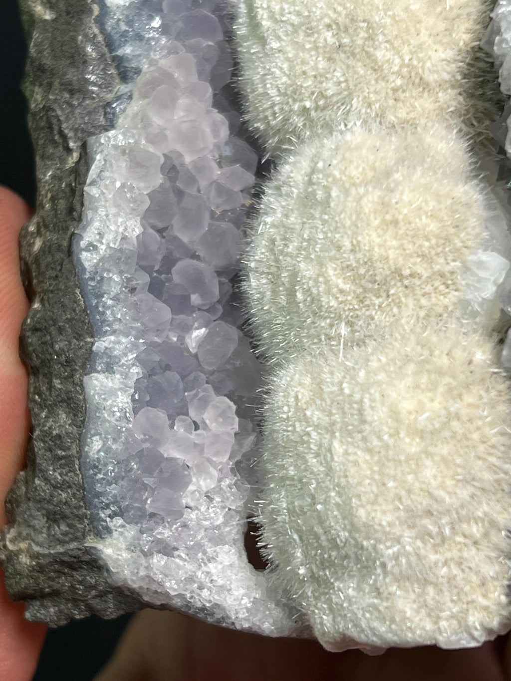 Okenite Amethyst Specimen, 428gram - Crystal Gemstone AE 