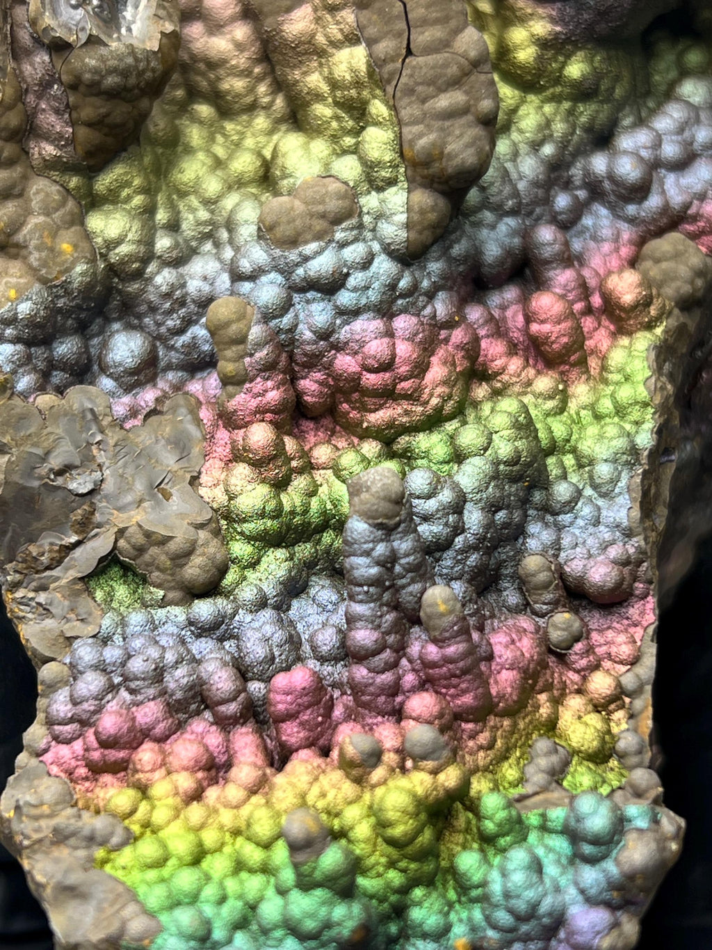 Museum Grade Colourful Iridescent Small Stalactites Goethite Specimen - Crystal Gemstone AE 