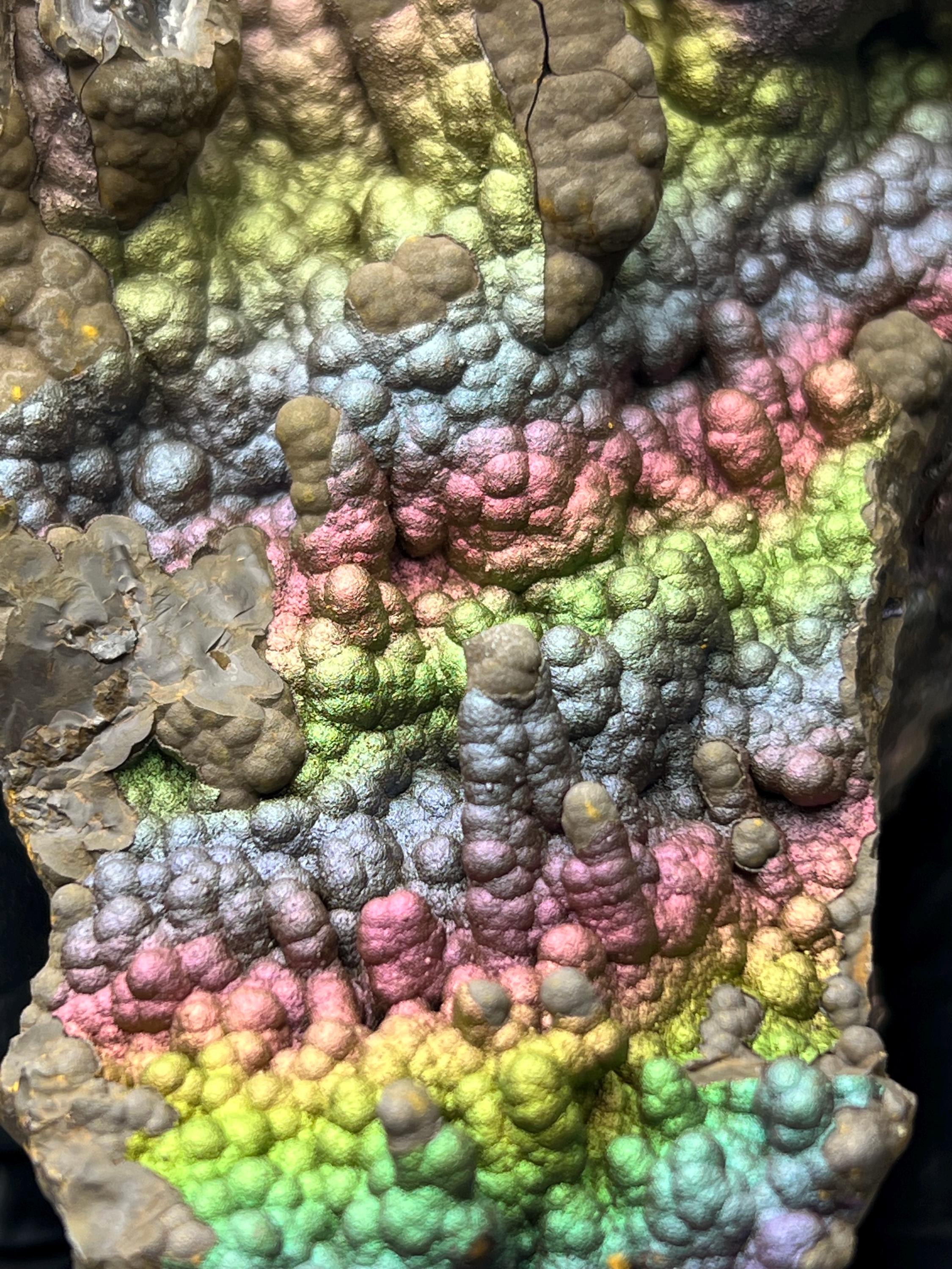 Museum Grade Colourful Iridescent Small Stalactites Goethite Specimen - Crystal Gemstone AE 