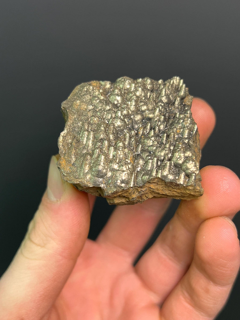 Golden Color Stalactite And Botryoidal Formation Goethite - Crystal Gemstone AE 