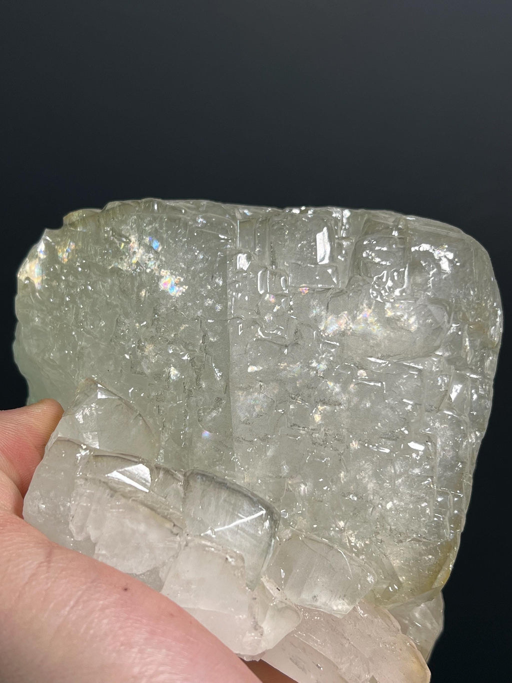Special, Colored Alloys Clear Gray Crystal Calcite Specimen, 2kg - Crystal Gemstone AE 