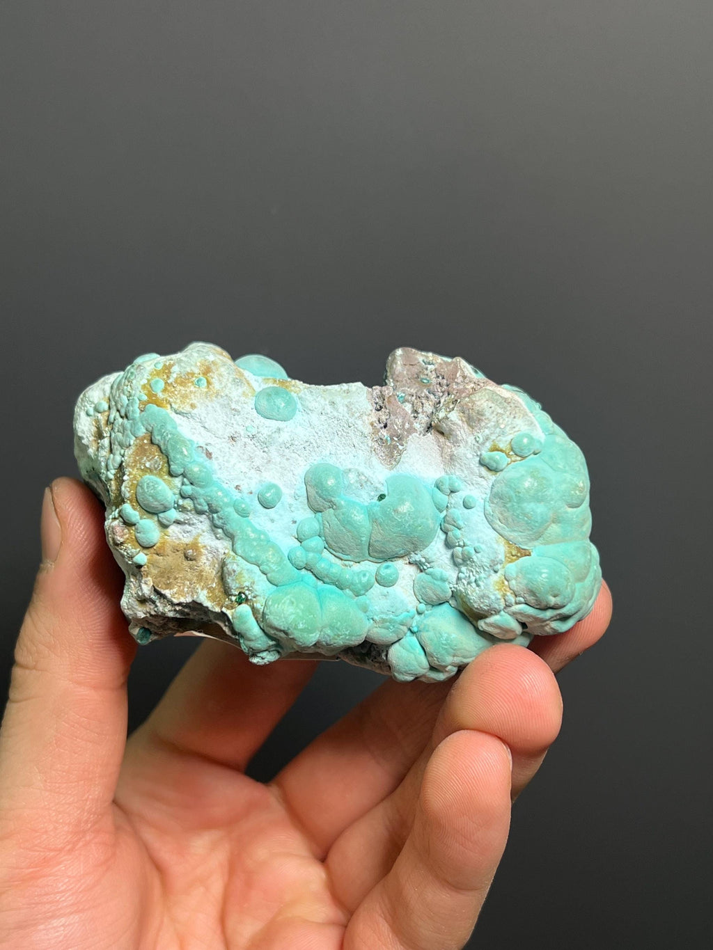 Turquoise Rosasite Specimen, Botryoidal Mineral, Mexico, 176gram - Crystal Gemstone AE 