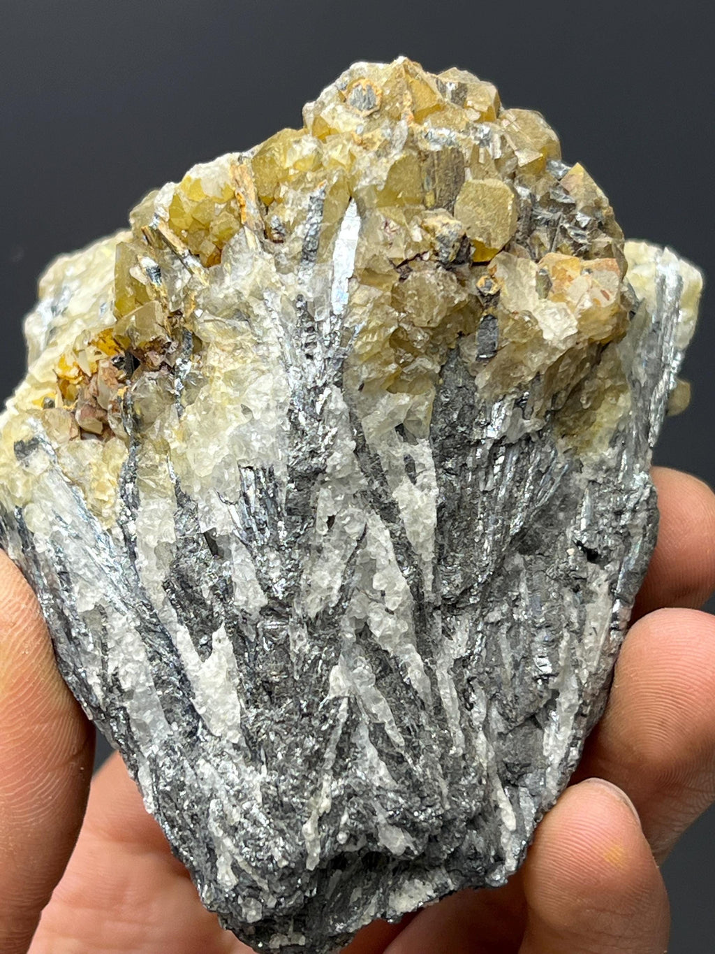 Galena With Crystal Calcite - Crystal Gemstone AE 