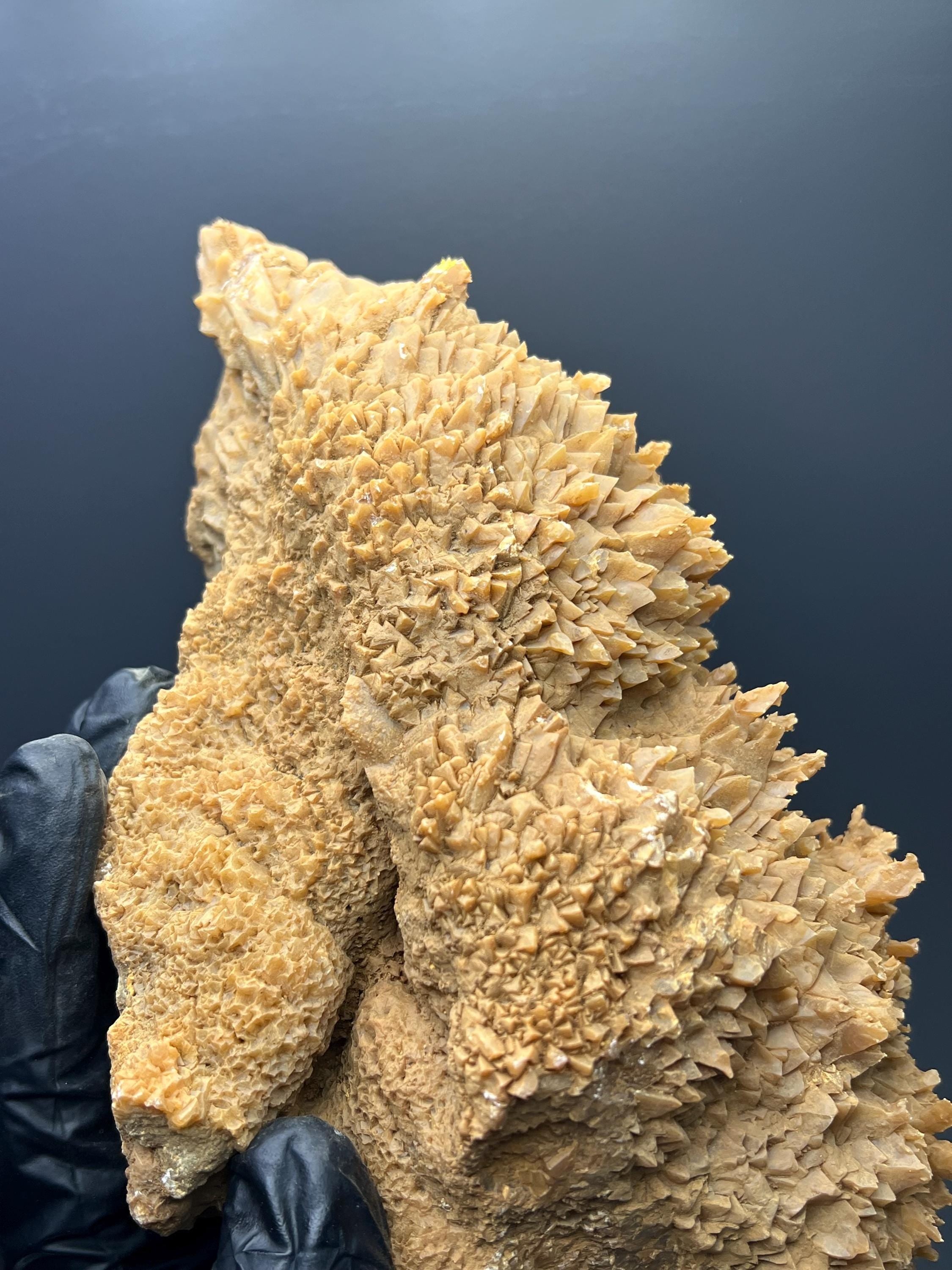 Large Orange Crystal Calcite Specimen - Turkey Mineral - Crystal Gemstone AE 