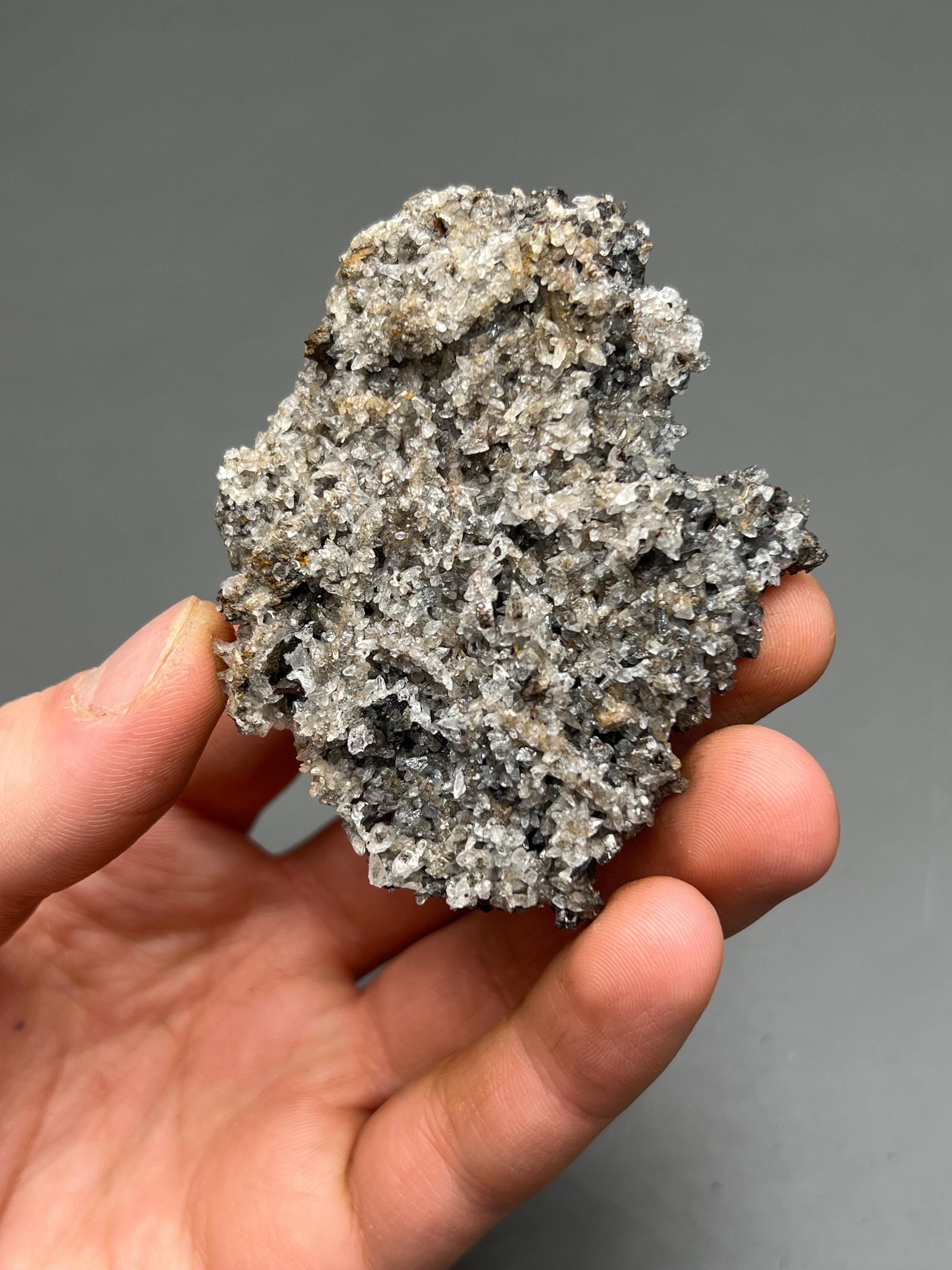 Very Showy And Unique, 2 Sided Crystal Calcite On Hematite, From Turkey - Crystal Gemstone AE 