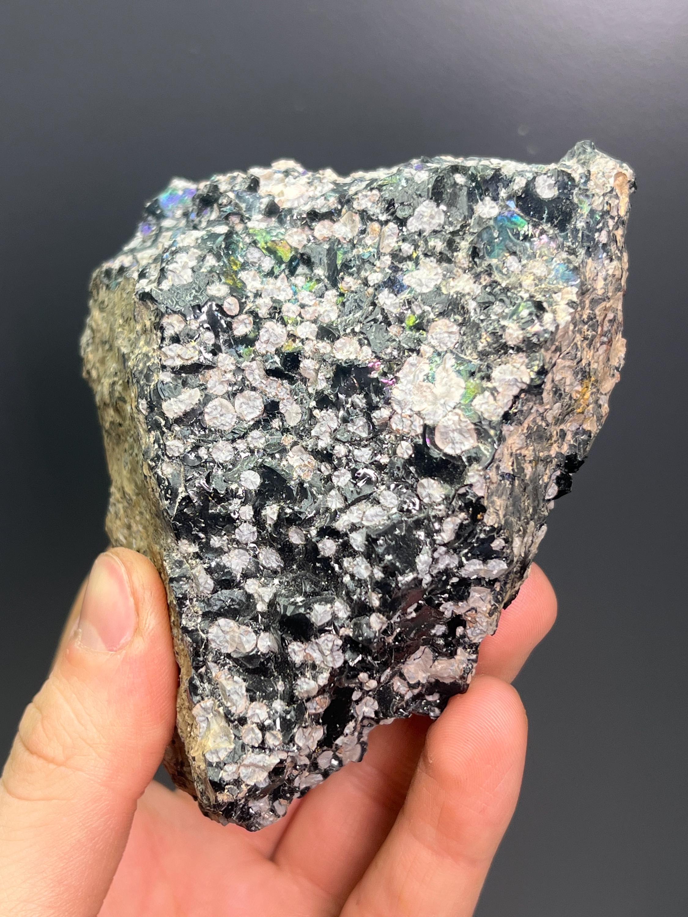 Double Sided Colored Alloy Snowflake Obsidian - Crystal Gemstone AE 