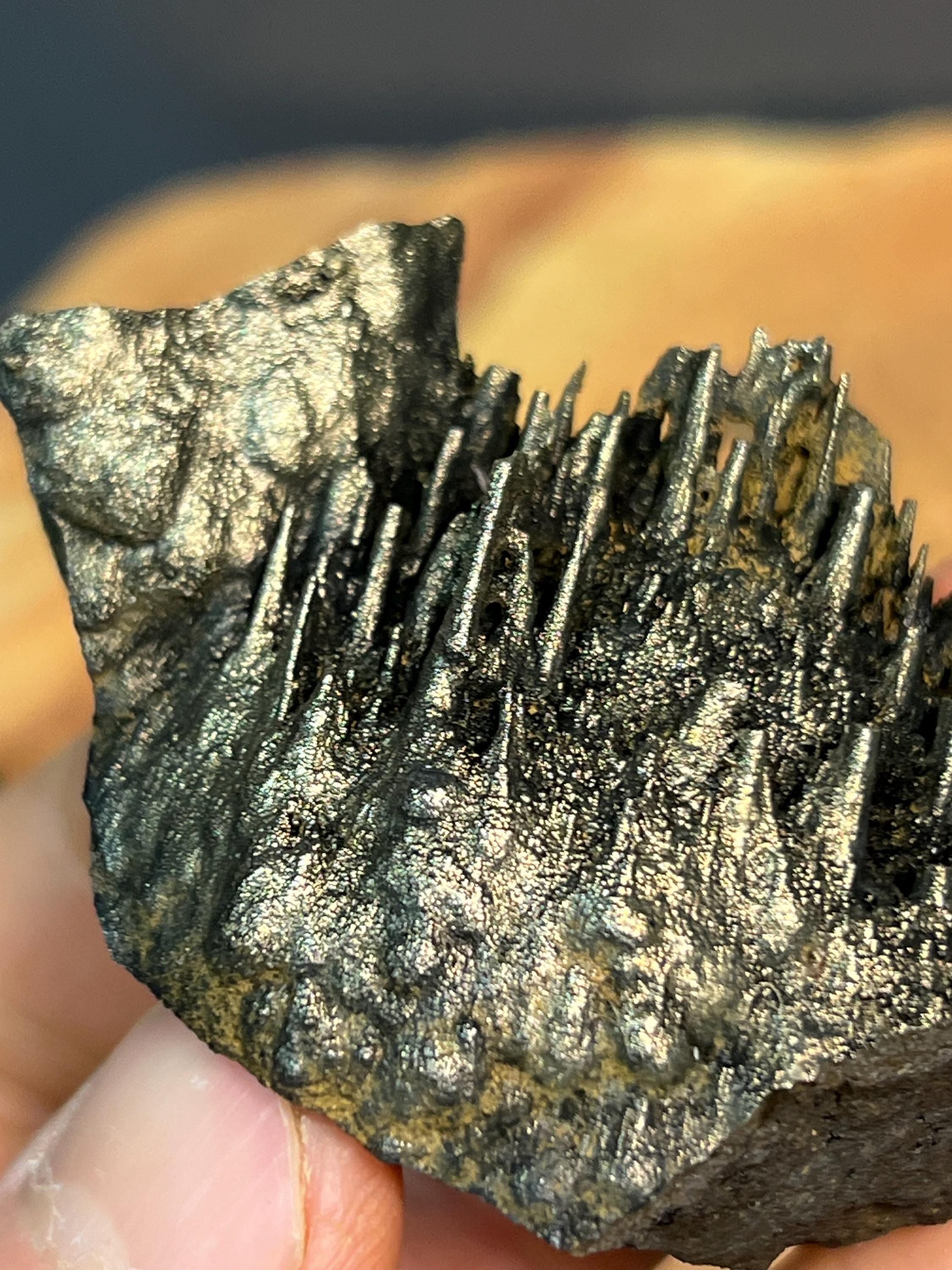 Showy Golden Color Stalactite Goethite - Crystal Gemstone AE 
