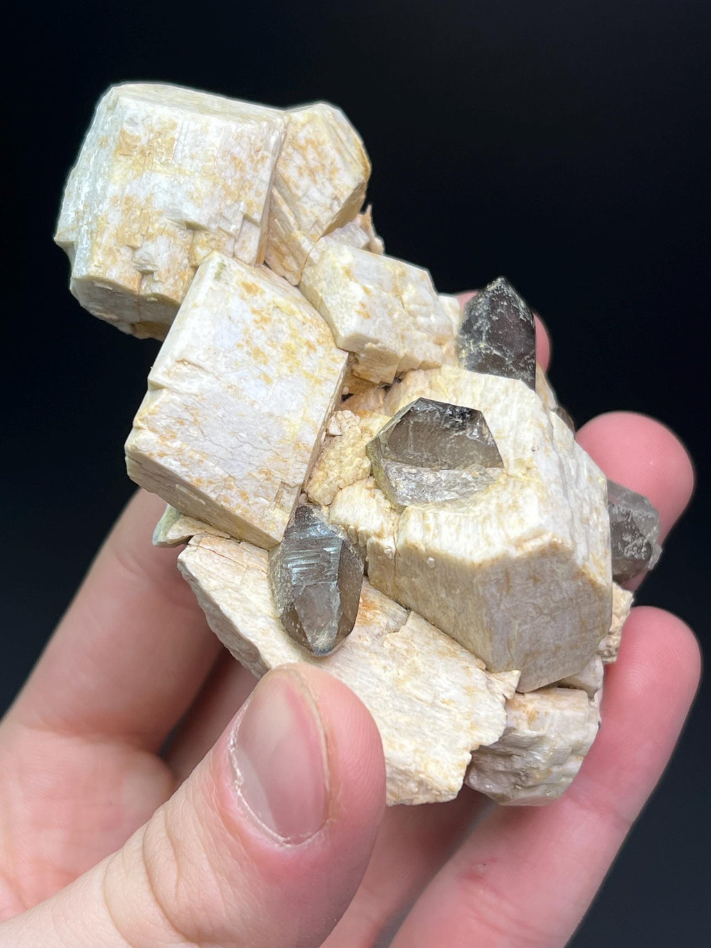 Smoky Quartz With Dolomite - Crystal Gemstone AE 