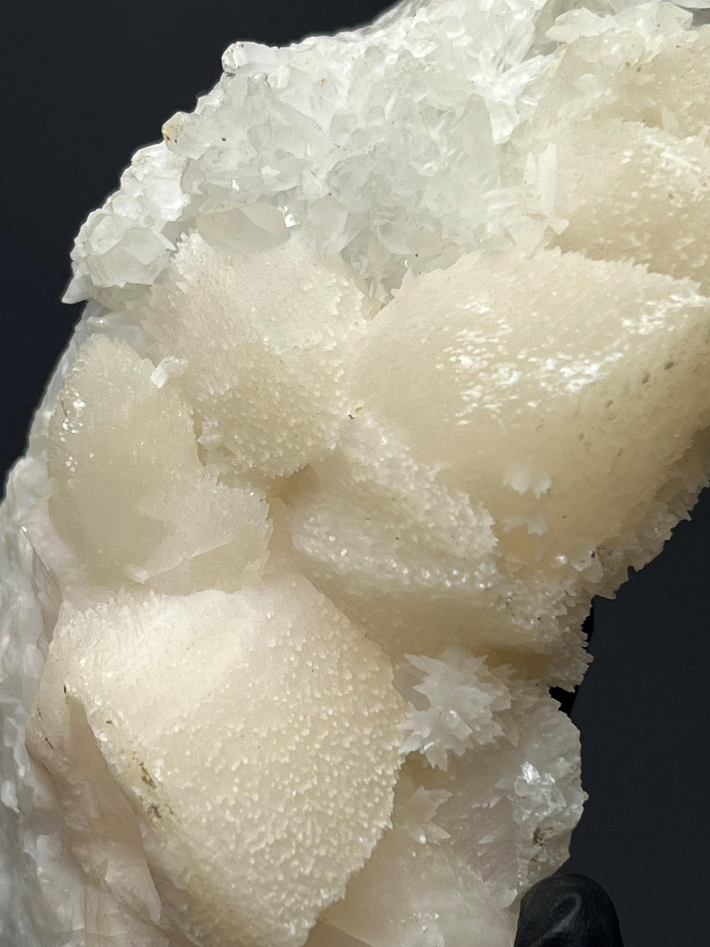 Lilac Calcite With Crystal Quartz - Crystal Gemstone AE 