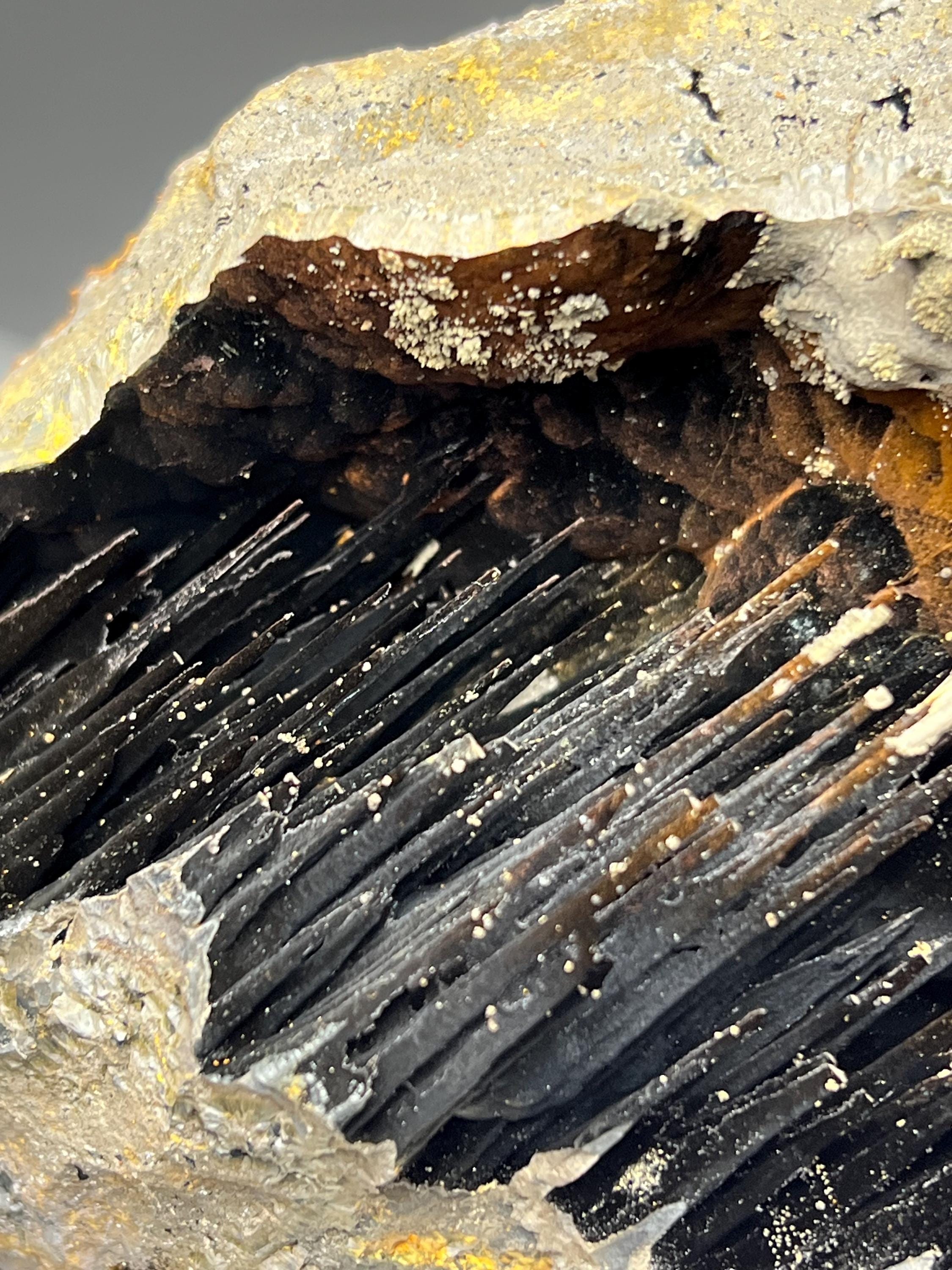 Museum Grade! Limonite And Specularite With Velvet Function Stalactite Goethite Specimen, For Special Collection - Crystal Gemstone AE 