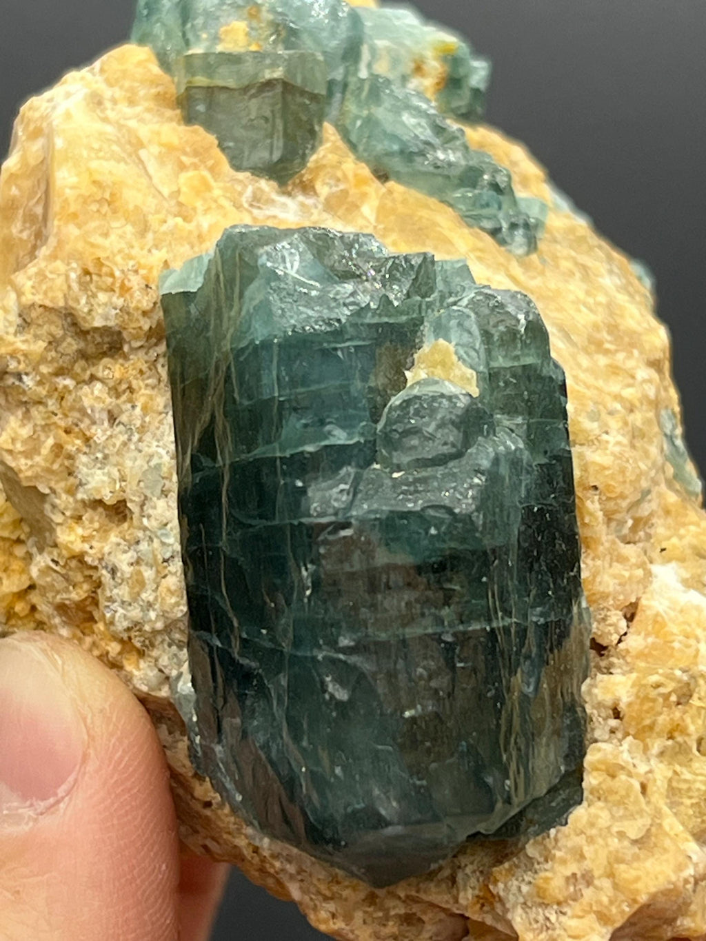 Fluorapatite In Calcite, From Russia - Crystal Gemstone AE 