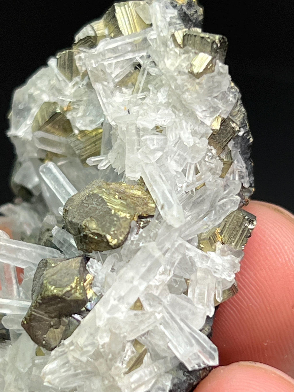 Pyrite And Galena With Crystal Quartz - Crystal Gemstone AE 
