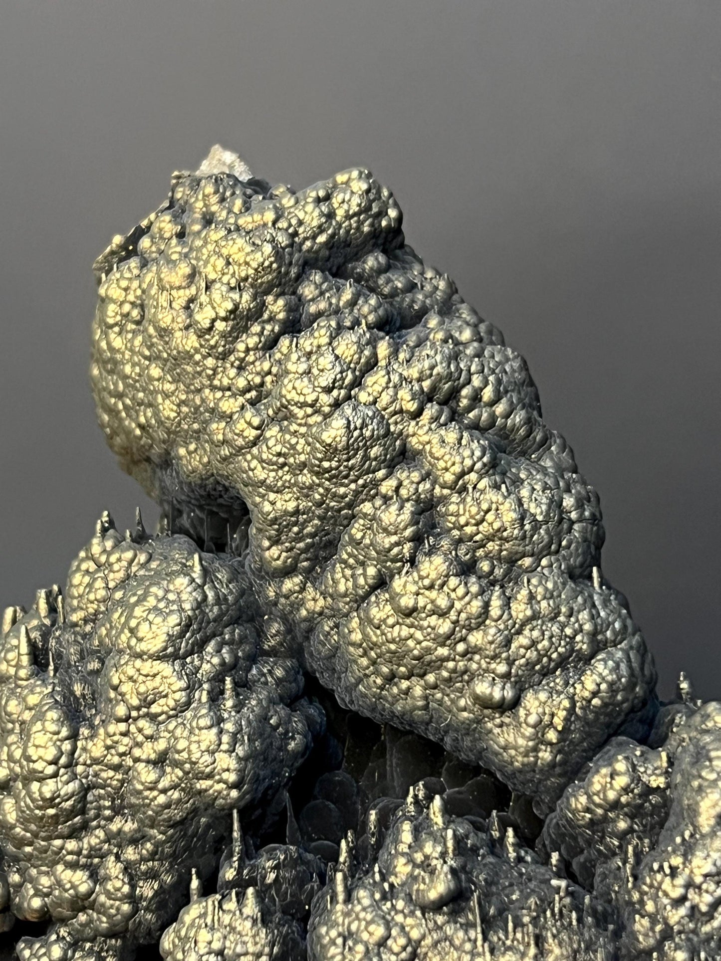 Museum Grade! Showy Golden Color Small Stalactites With Goethite Specimen, For Special Collection - Crystal Gemstone AE 