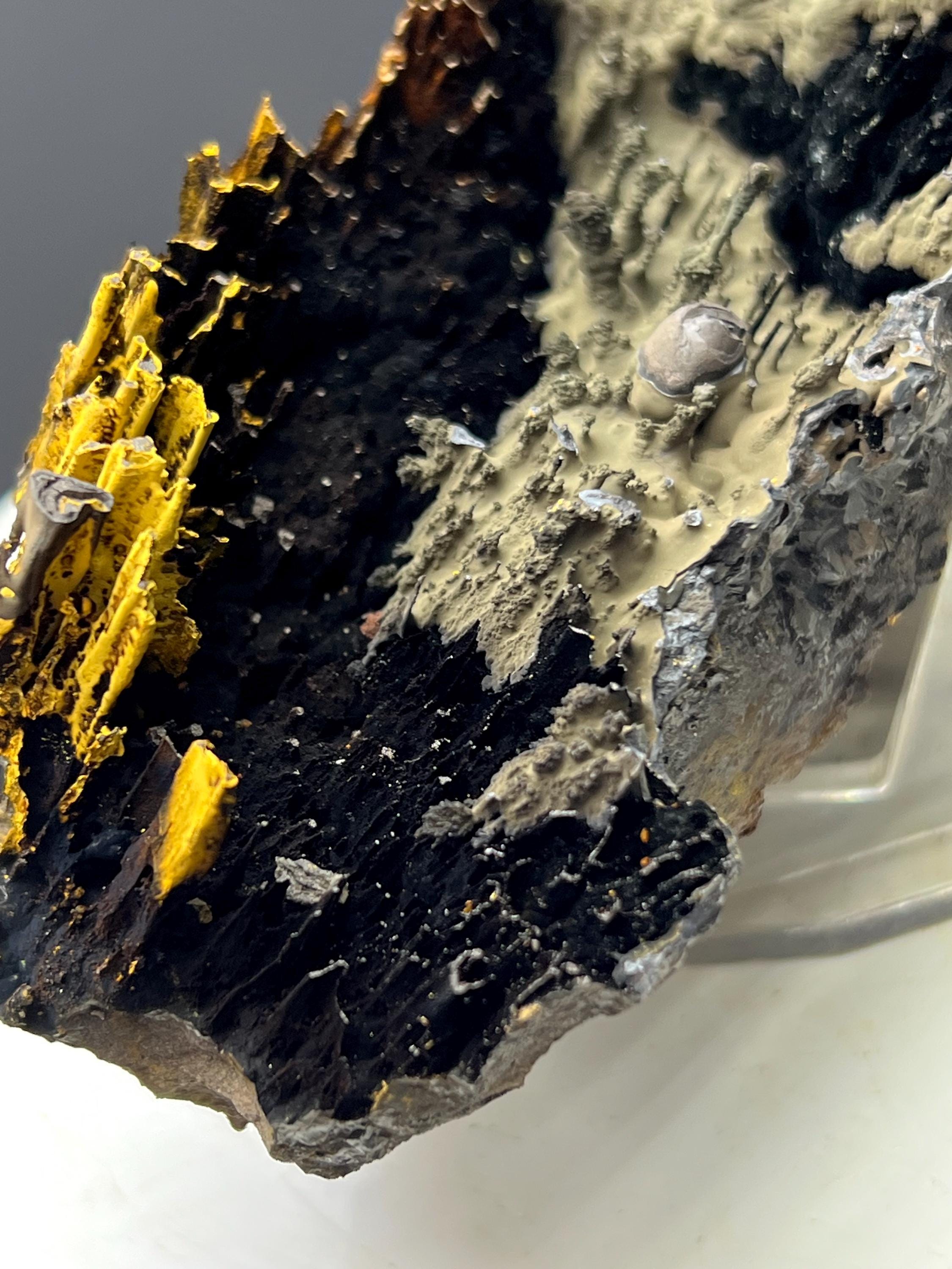 Museum Grade! Very Special Formation Specularite And Limonite With Stalactites Goethtie Specimen - Crystal Gemstone AE 