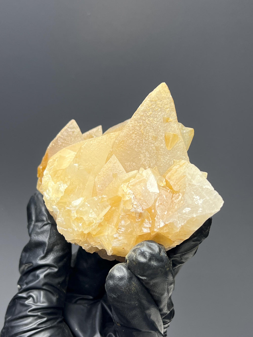 Orange Crystal Calcite Specimen - Crystal Gemstone AE 