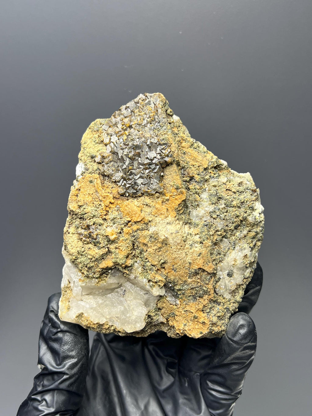 Melanite Garnet & Quartz - Crystal Gemstone AE 