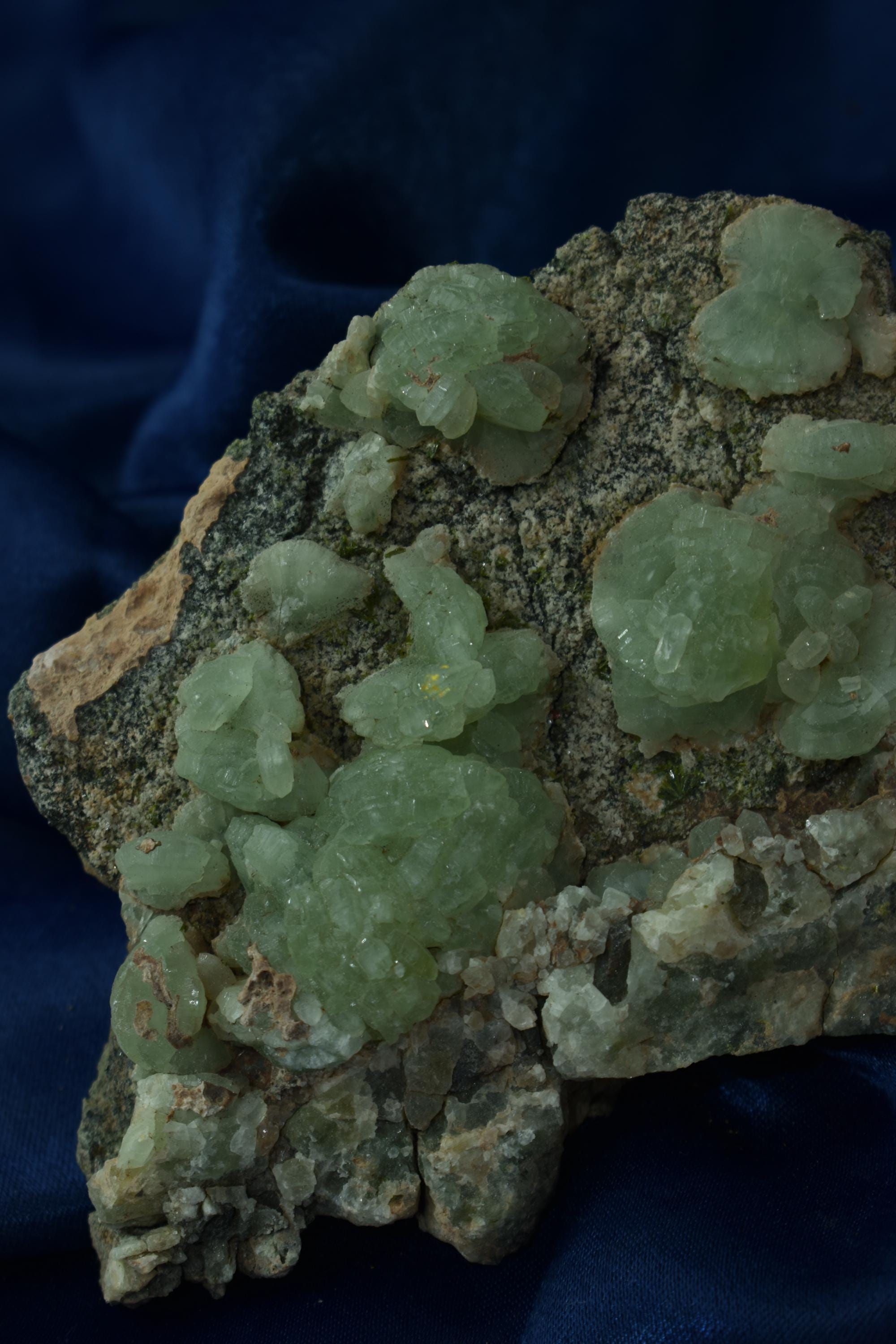 Green Prehnite Crystals From Morocco - Crystal Gemstone AE 