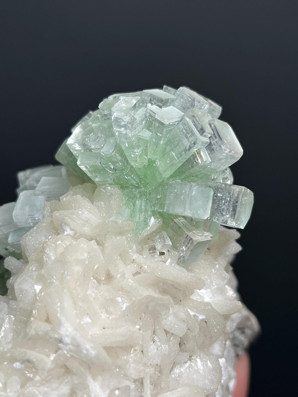 Museum Grade, Discoball Fluorapophyllite With Stilbite - Crystal Gemstone AE 