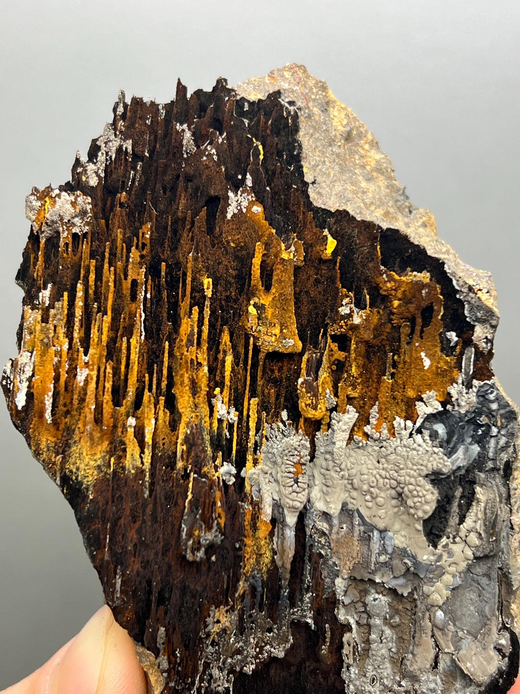 Special Quality Limonite And Specularite On Stalactite Goethite - Crystal Gemstone AE 