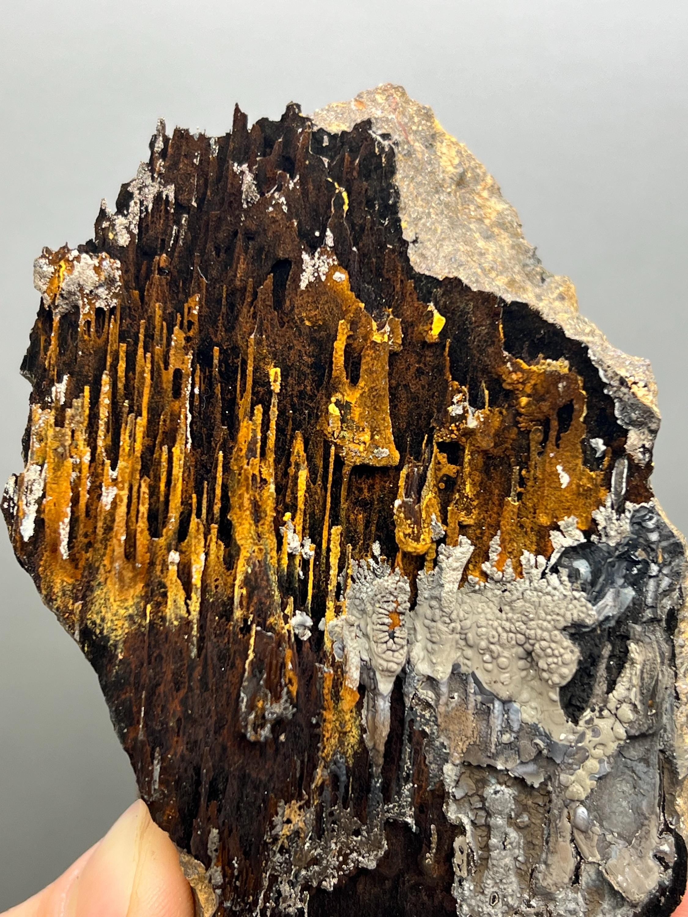 Special Quality Limonite And Specularite On Stalactite Goethite - Crystal Gemstone AE 