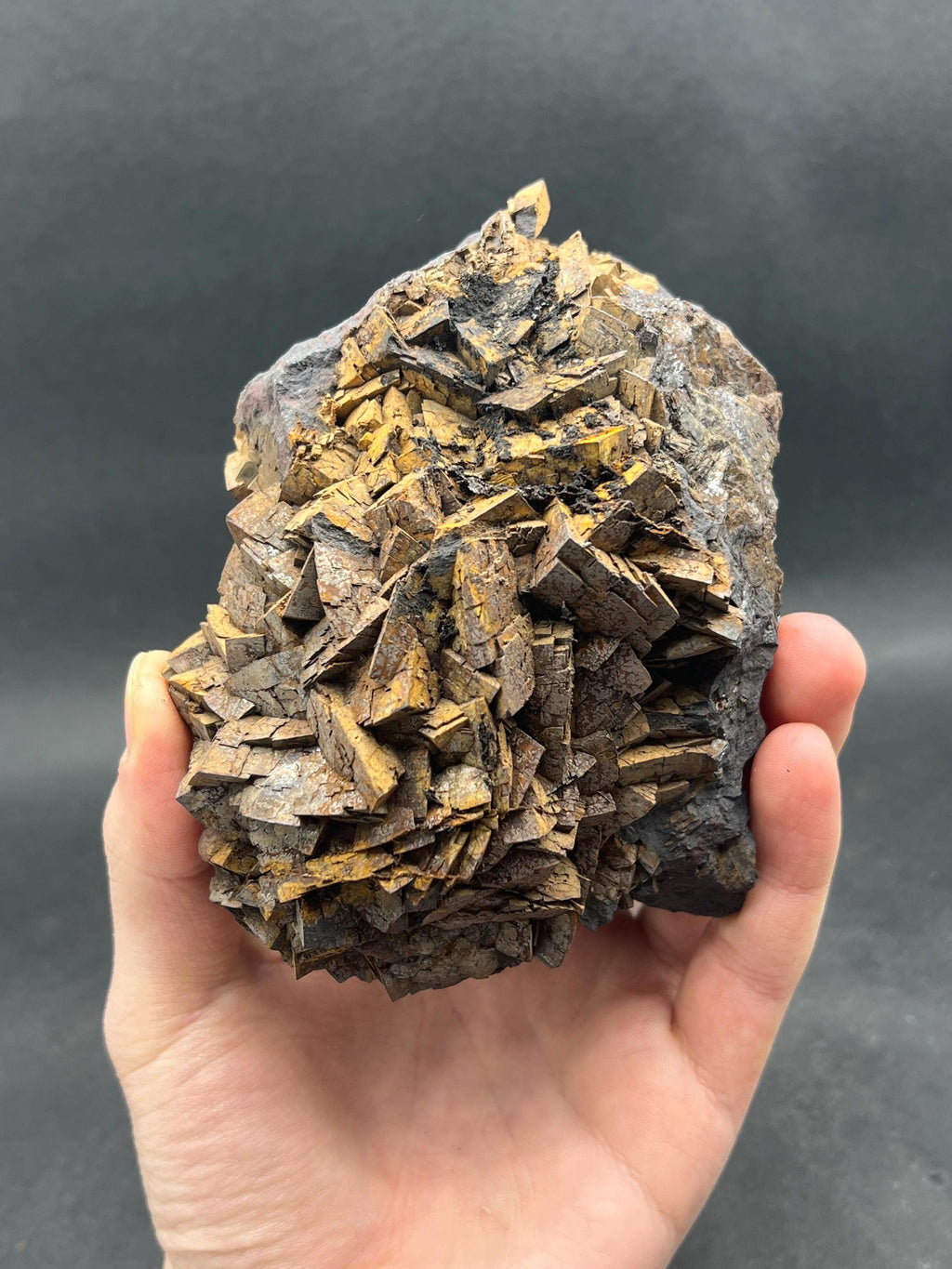 Special Quality And Showy Limonite On Iron Siderite, For Special Collection - Crystal Gemstone AE 