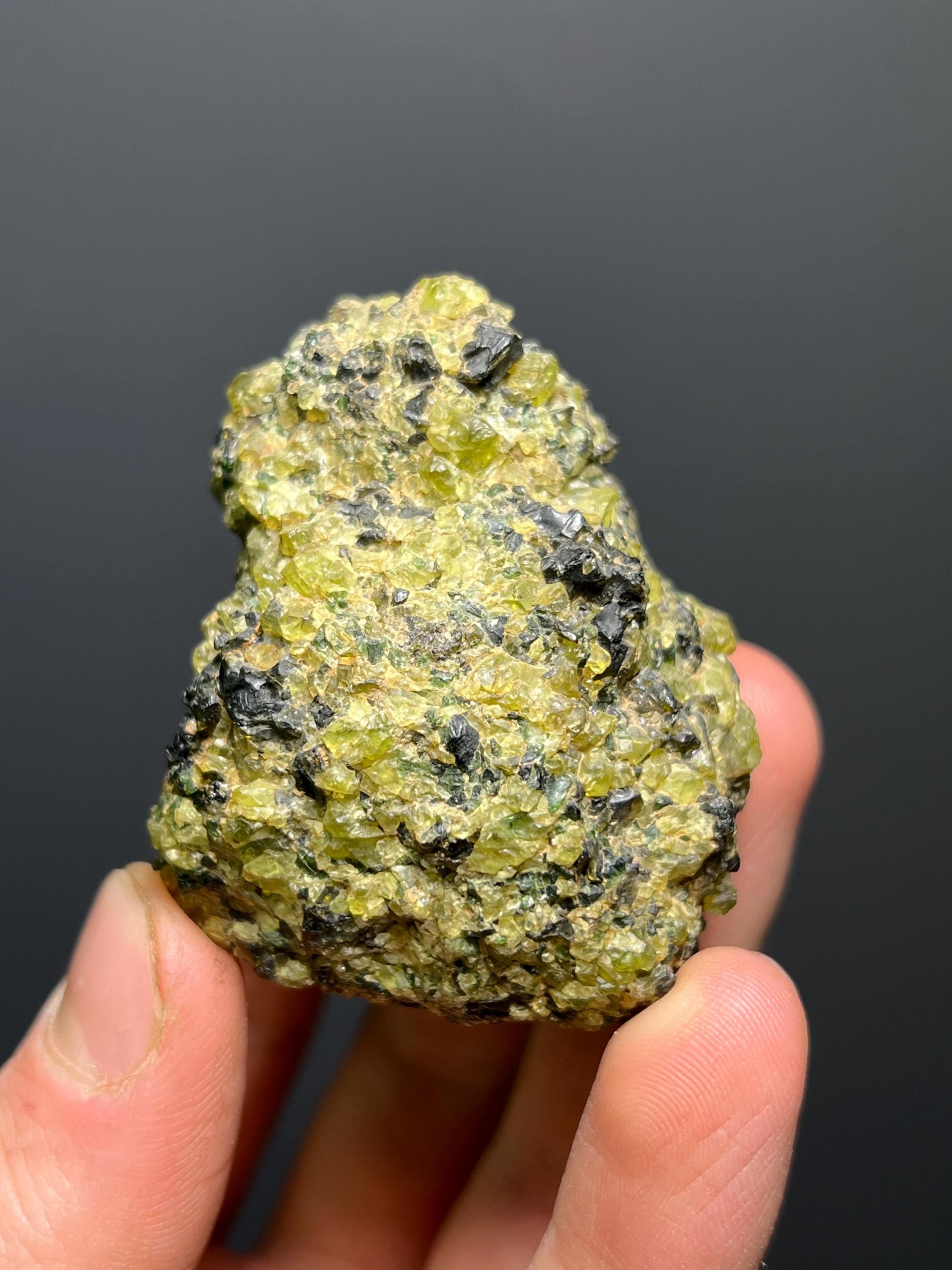 Olivine (Micro Sample) Specimen, 142gram - Crystal Gemstone AE 