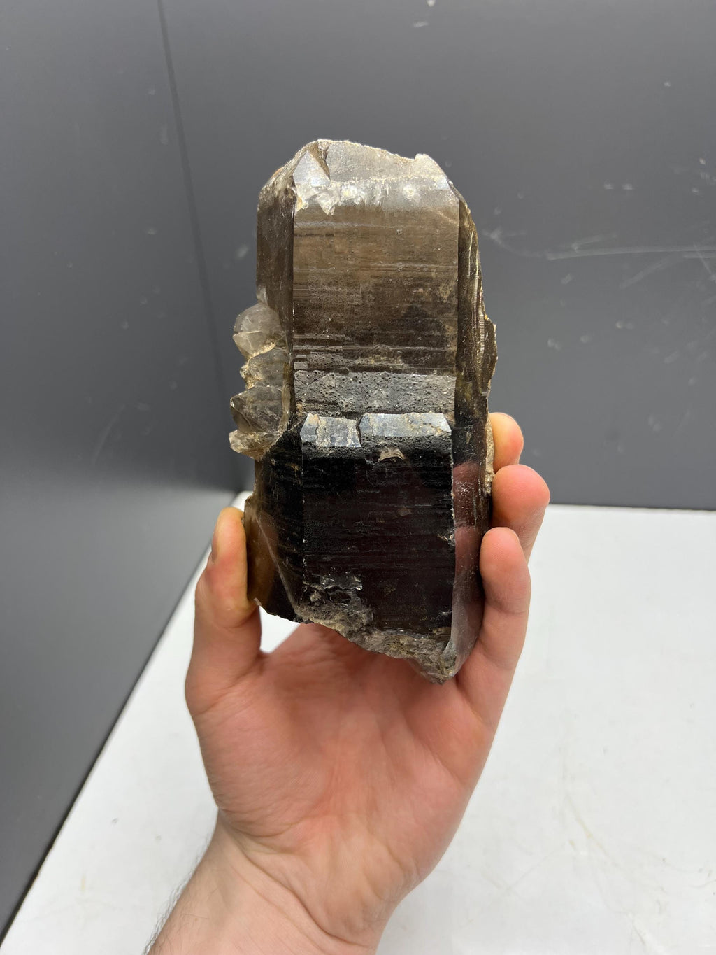 Very Showy Very Unique Colored Alloy Smoky Quartz - Crystal Gemstone AE 