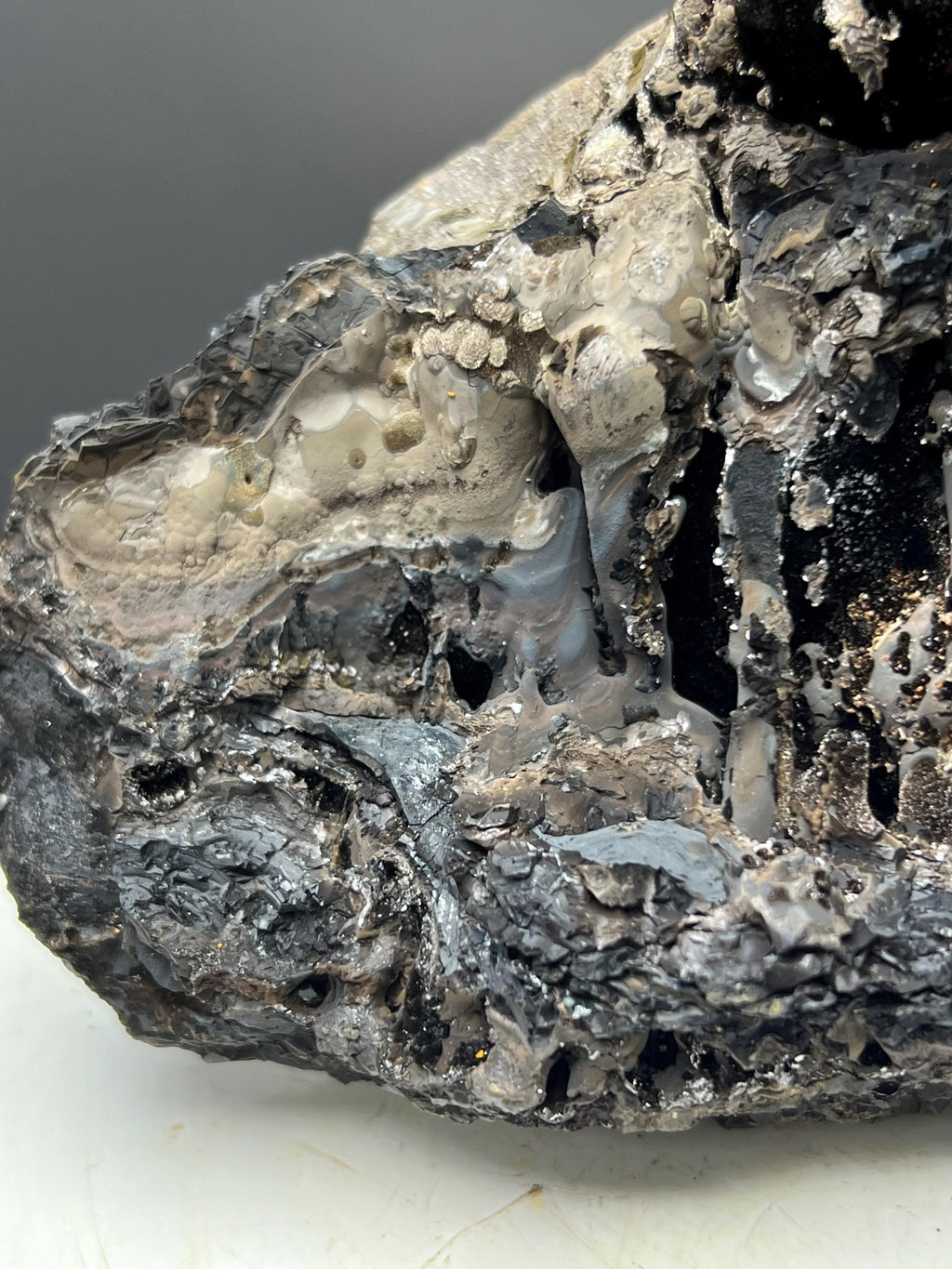 Very Showy! Specularite With Stalactite Goethite Specimen - Crystal Gemstone AE 